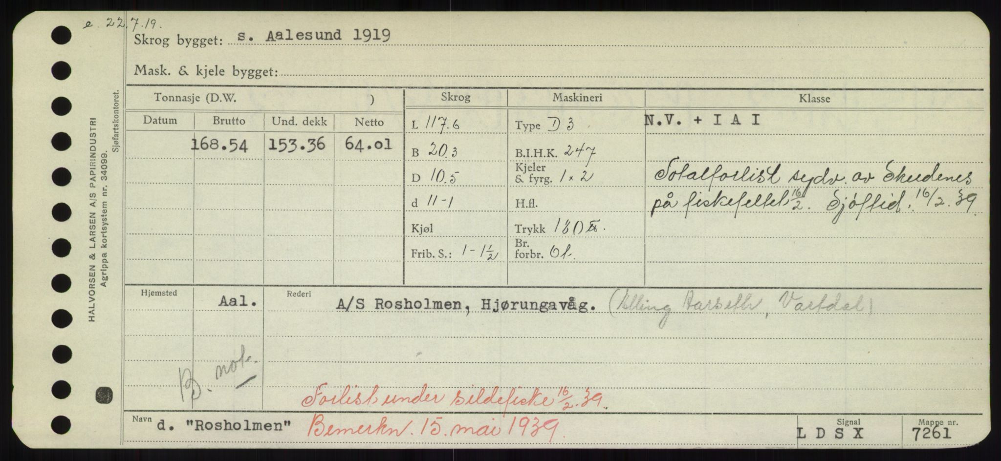 Sjøfartsdirektoratet med forløpere, Skipsmålingen, AV/RA-S-1627/H/Hd/L0031: Fartøy, Rju-Sam, p. 171