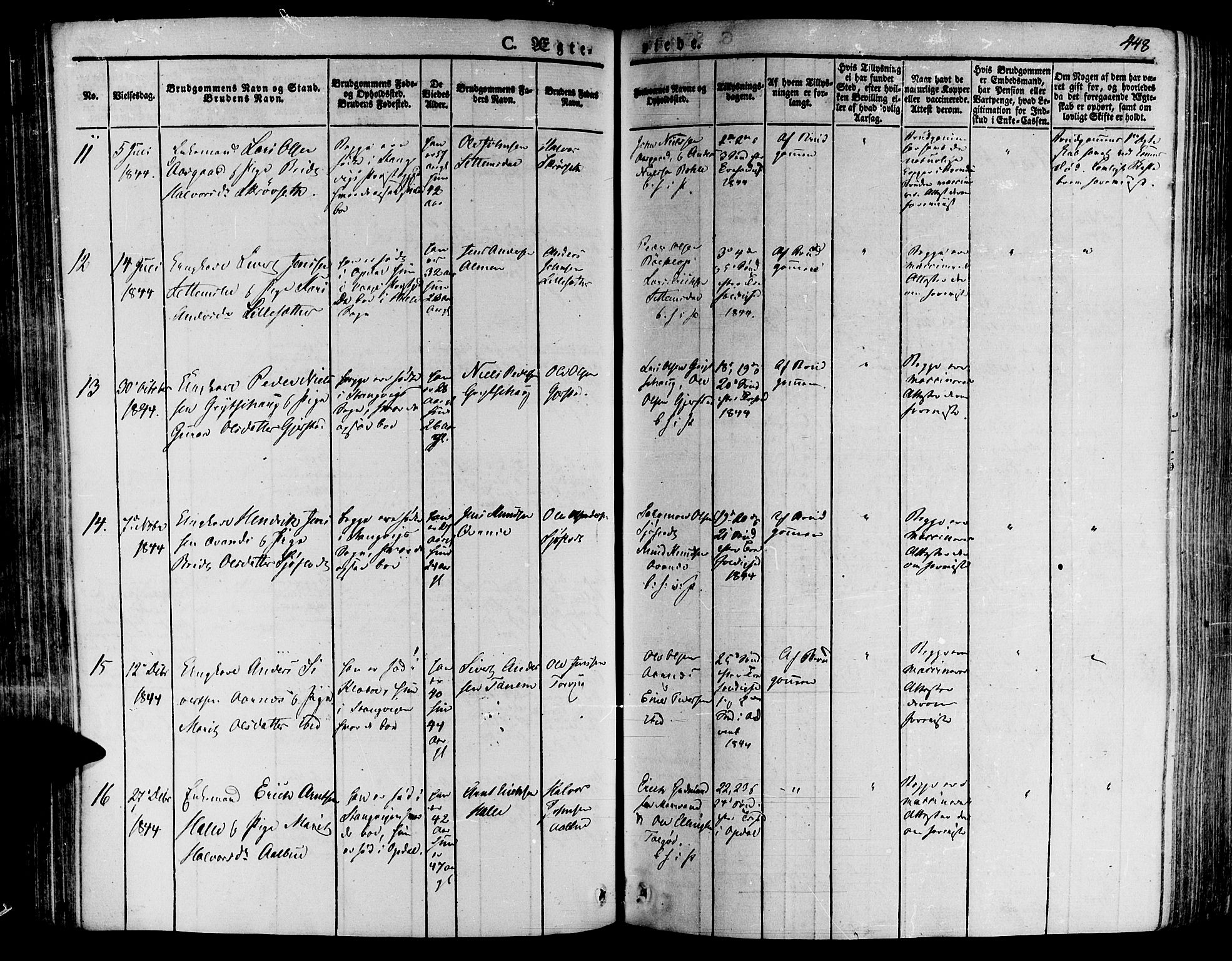 Ministerialprotokoller, klokkerbøker og fødselsregistre - Møre og Romsdal, AV/SAT-A-1454/592/L1024: Parish register (official) no. 592A03 /1, 1831-1849, p. 448