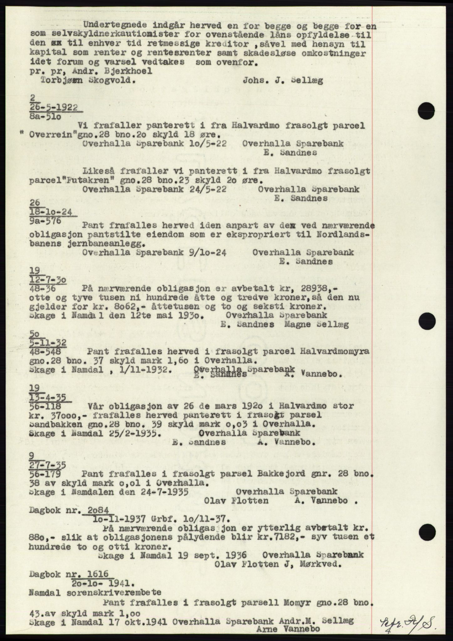 Namdal sorenskriveri, SAT/A-4133/1/2/2C: Mortgage book no. -, 1916-1921, Deed date: 28.05.1920