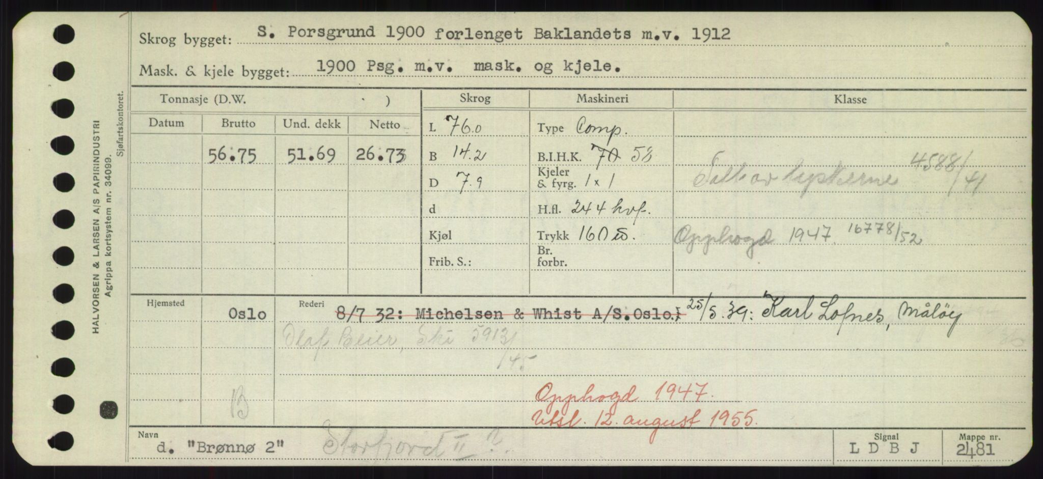 Sjøfartsdirektoratet med forløpere, Skipsmålingen, RA/S-1627/H/Hd/L0005: Fartøy, Br-Byg, p. 507