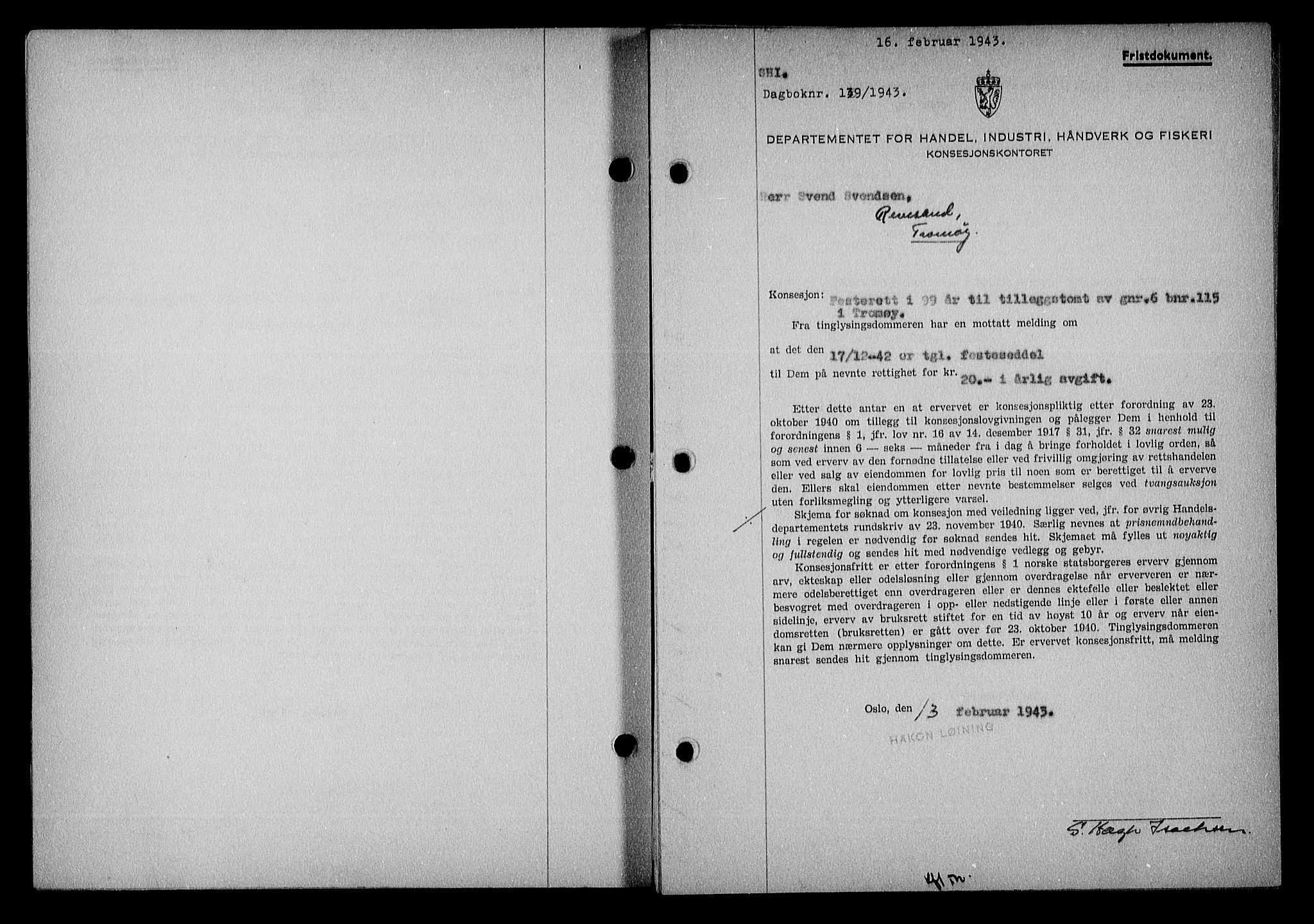 Nedenes sorenskriveri, AV/SAK-1221-0006/G/Gb/Gba/L0050: Mortgage book no. A-IV, 1942-1943, Diary no: : 139/1943
