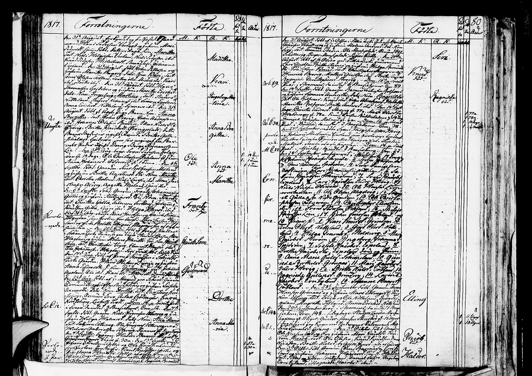 Finnås sokneprestembete, AV/SAB-A-99925/H/Ha/Haa/Haaa/L0004: Parish register (official) no. A 4, 1804-1830, p. 80