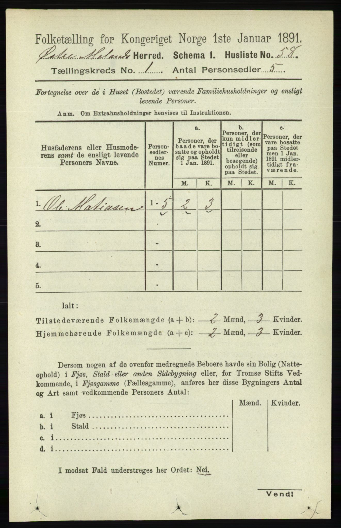 RA, 1891 census for 0918 Austre Moland, 1891, p. 78