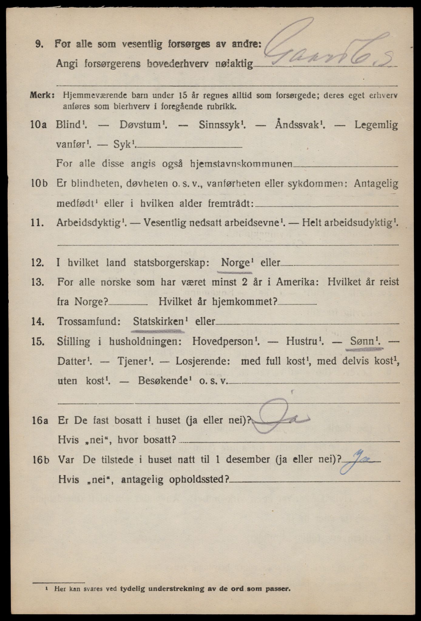 SAST, 1920 census for Forsand, 1920, p. 2748