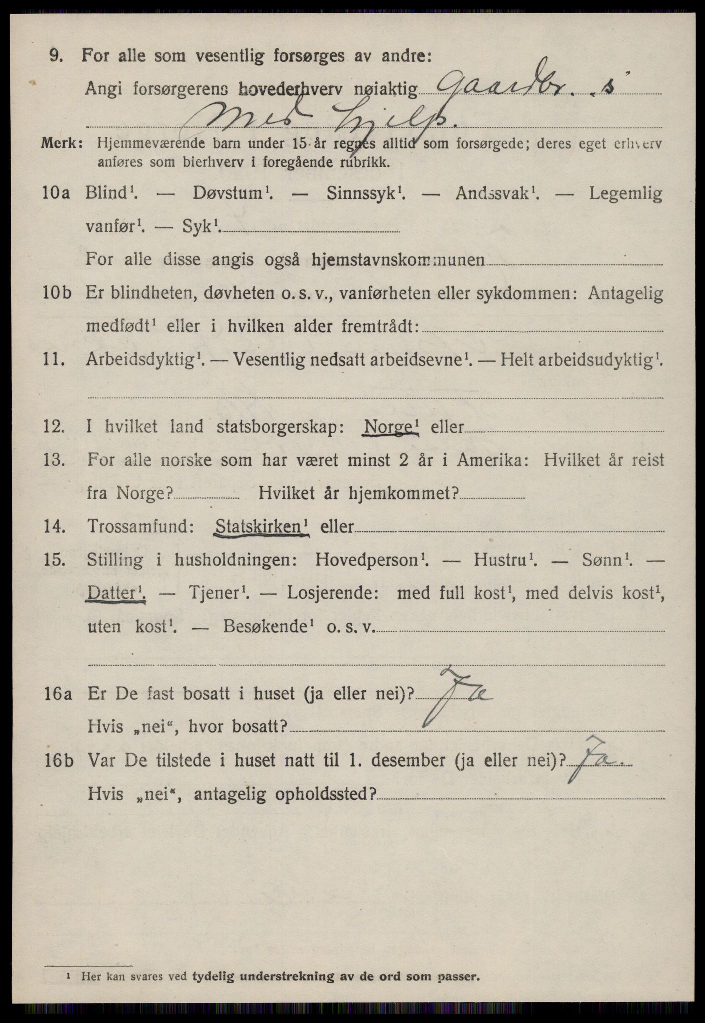 SAT, 1920 census for Halsa, 1920, p. 905