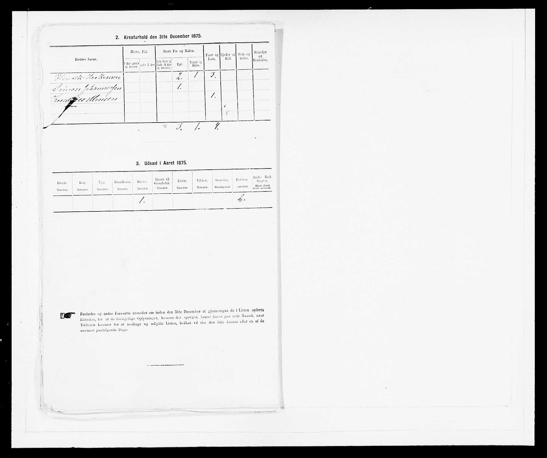 SAB, 1875 census for 1430P Indre Holmedal, 1875, p. 422