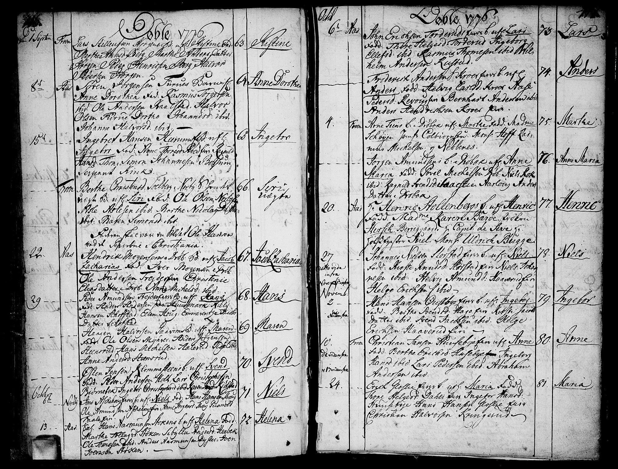 Ås prestekontor Kirkebøker, AV/SAO-A-10894/F/Fa/L0001: Parish register (official) no. I 1, 1742-1778, p. 416-417