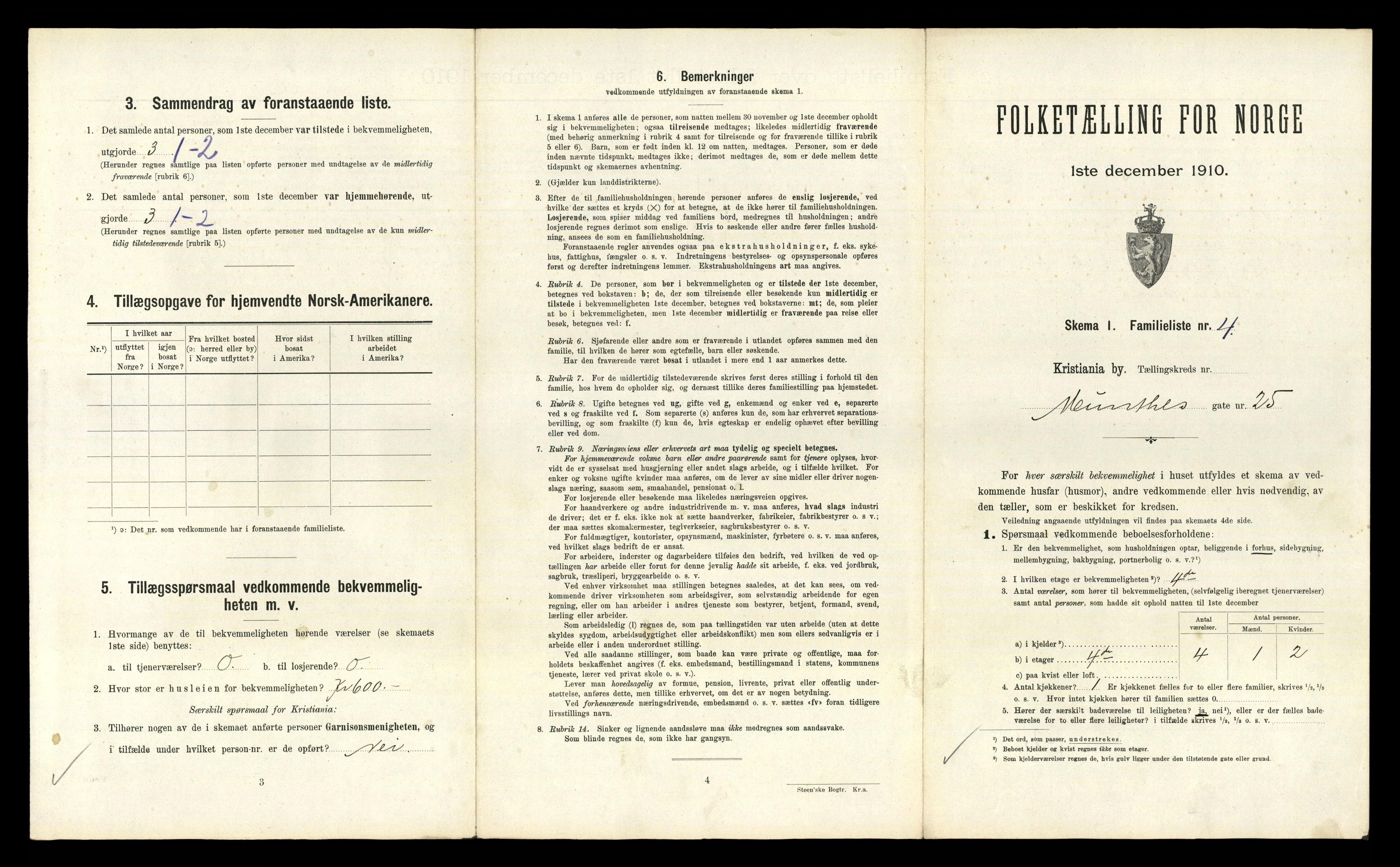 RA, 1910 census for Kristiania, 1910, p. 66391