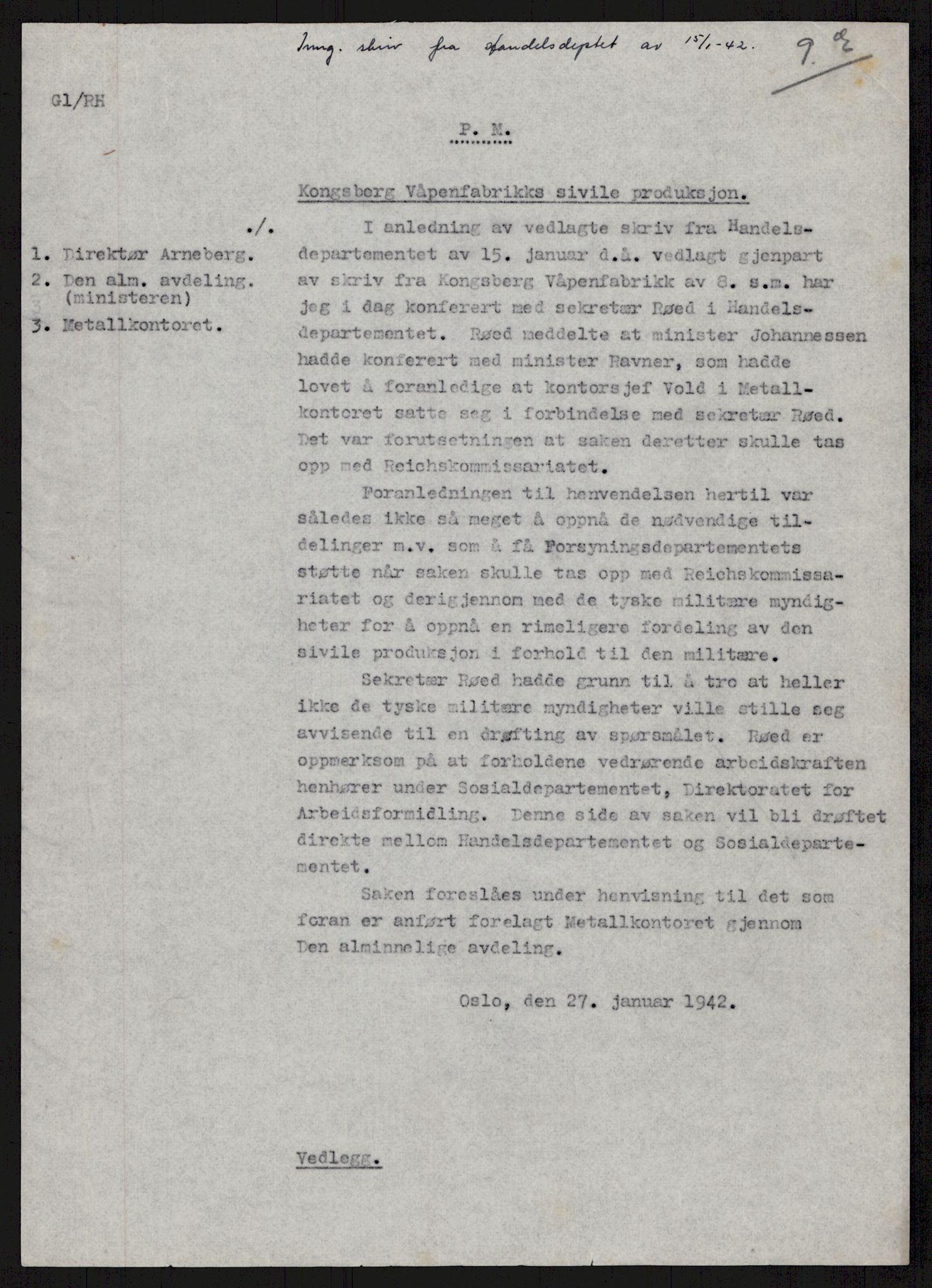 Direktoratet for industriforsyning, Sekretariatet, RA/S-4153/D/Df/L0055: 9. Metallkontoret, 1940-1945, p. 712