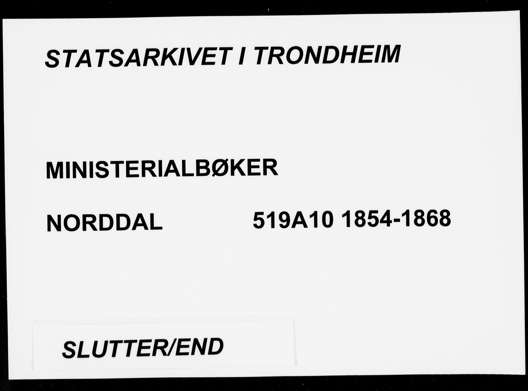 Ministerialprotokoller, klokkerbøker og fødselsregistre - Møre og Romsdal, AV/SAT-A-1454/519/L0251: Parish register (official) no. 519A10, 1854-1868