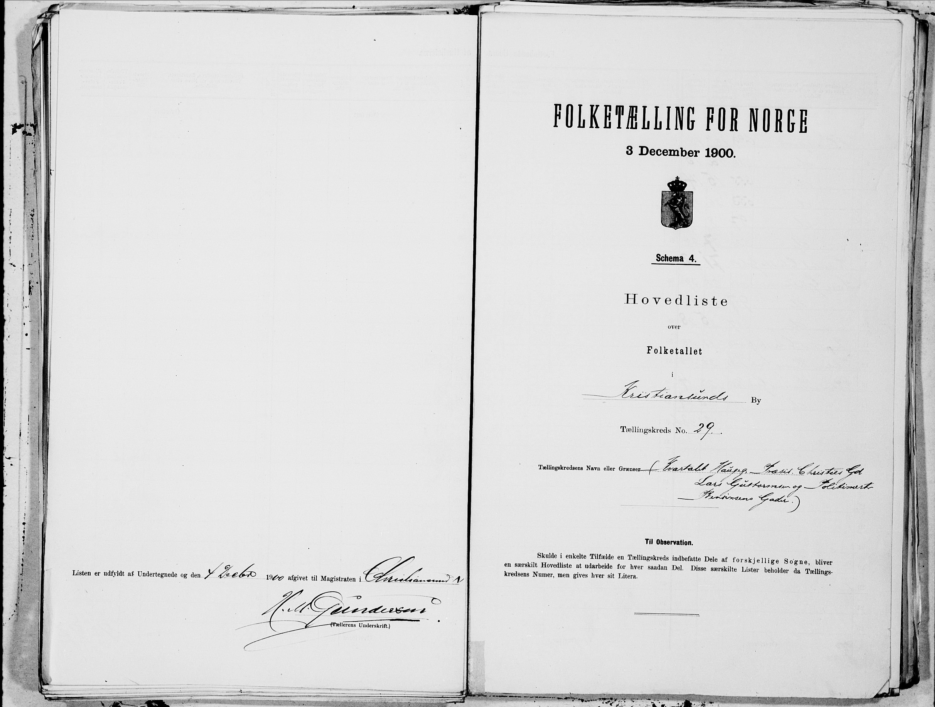 SAT, 1900 census for Kristiansund, 1900, p. 58