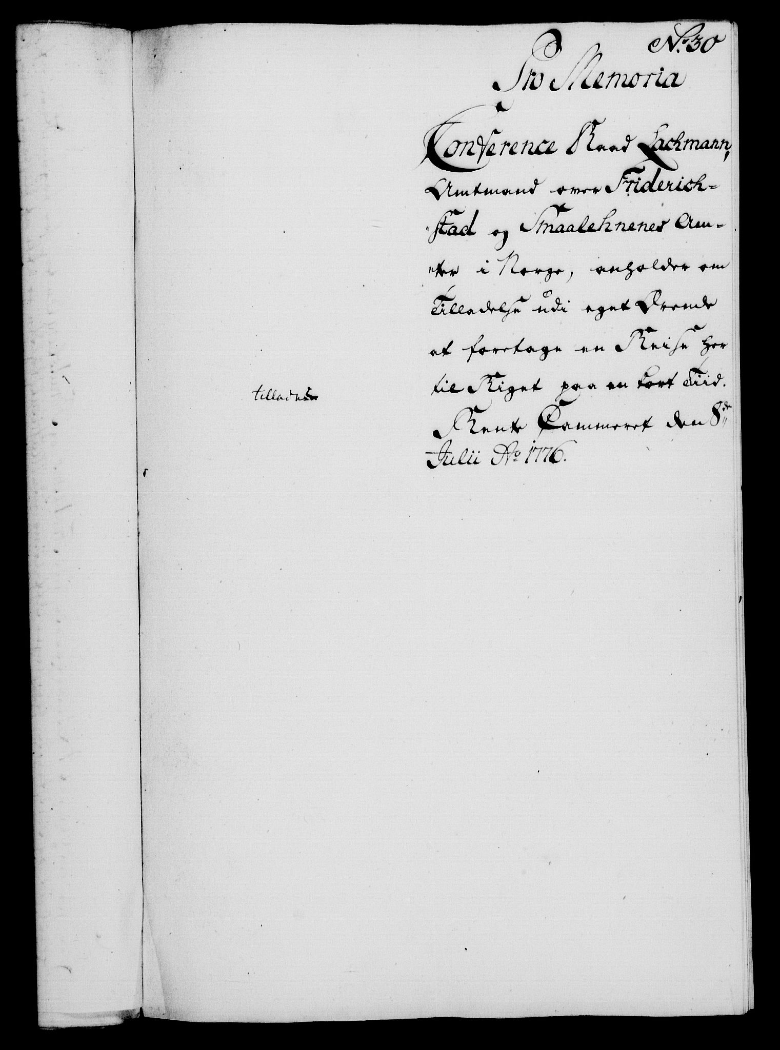 Rentekammeret, Kammerkanselliet, RA/EA-3111/G/Gf/Gfa/L0058: Norsk relasjons- og resolusjonsprotokoll (merket RK 52.58), 1776, p. 129