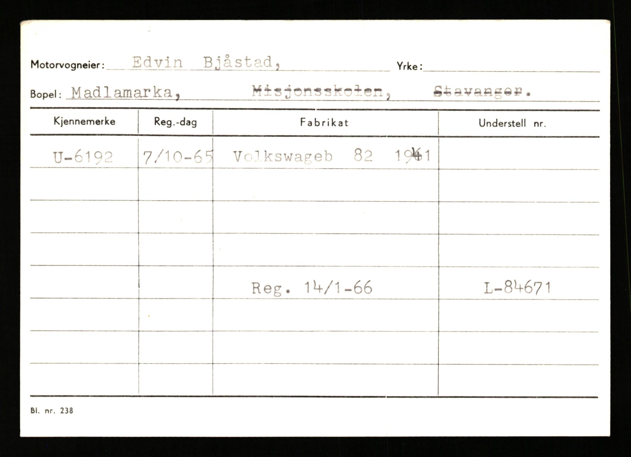 Stavanger trafikkstasjon, AV/SAST-A-101942/0/G/L0002: Registreringsnummer: 5791 - 10405, 1930-1971, p. 169