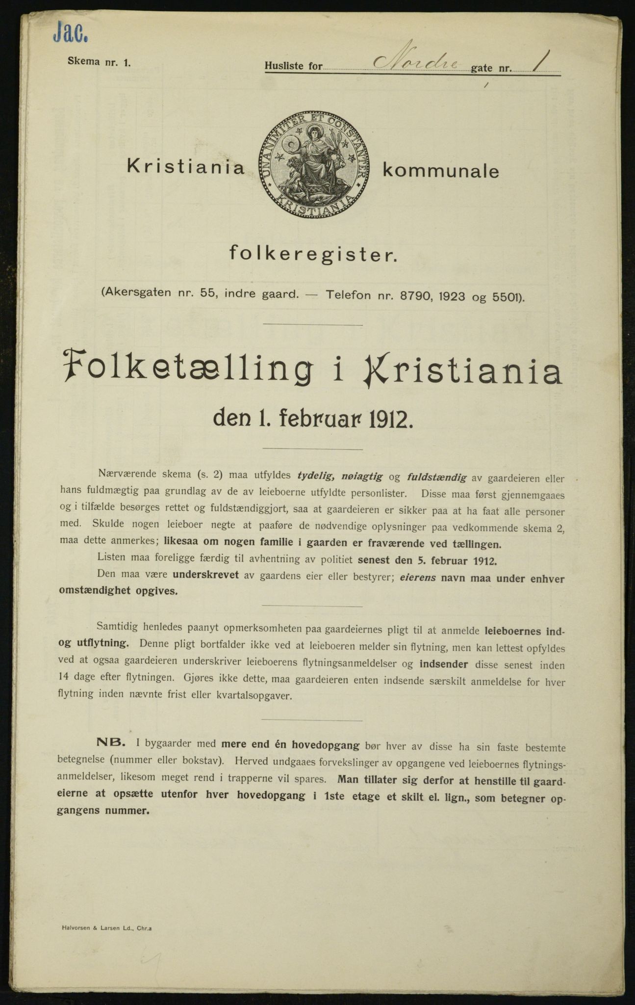 OBA, Municipal Census 1912 for Kristiania, 1912, p. 73684