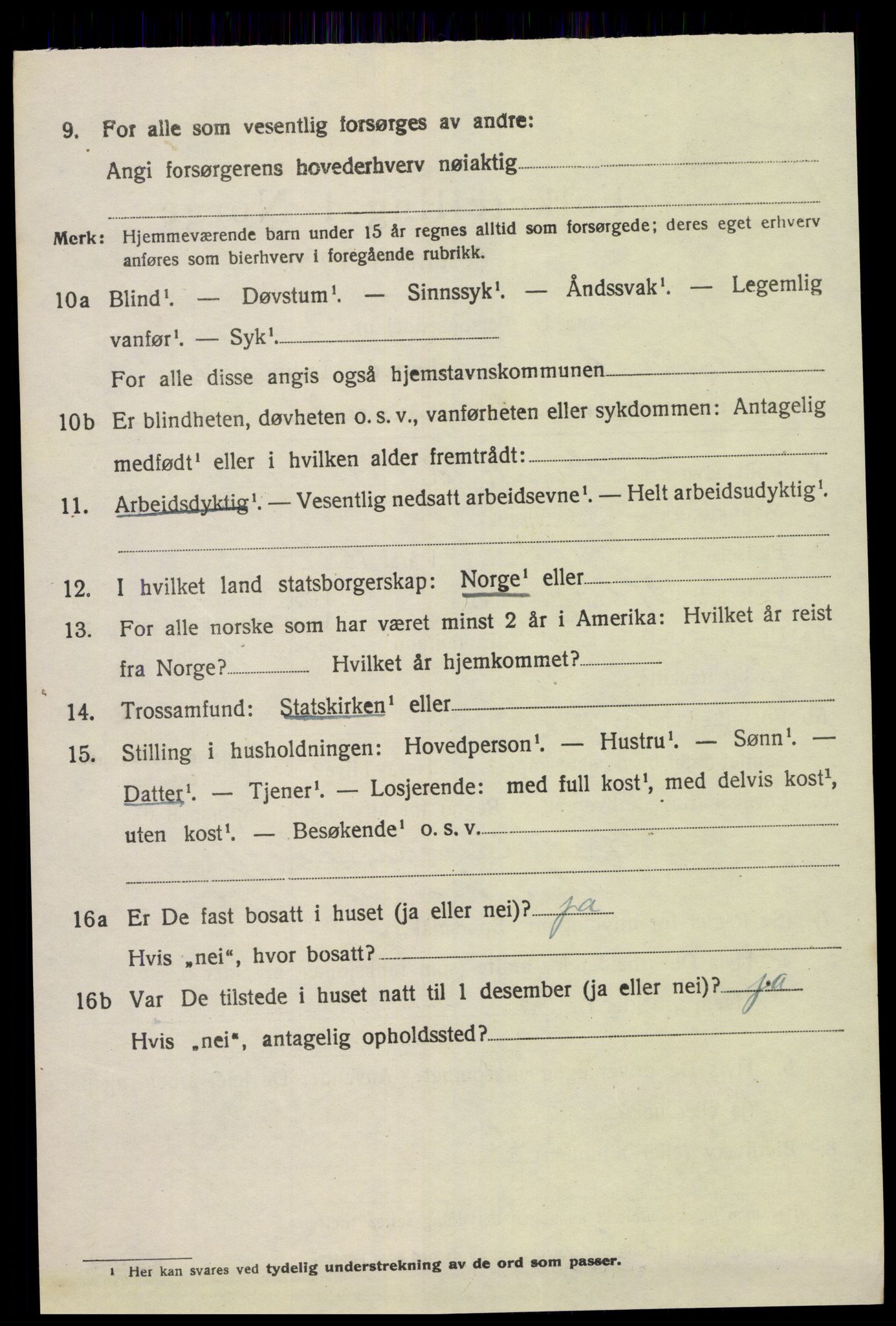 SAK, 1920 census for Hægeland, 1920, p. 1986