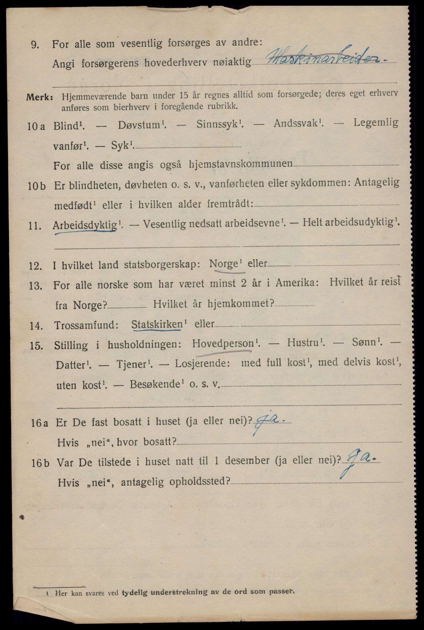 SAT, 1920 census for Trondheim, 1920, p. 107969