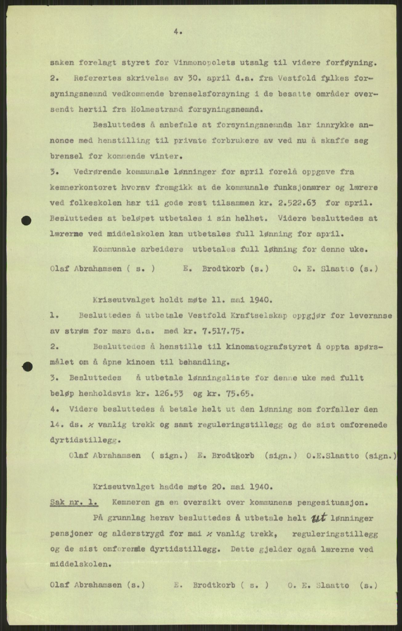 Forsvaret, Forsvarets krigshistoriske avdeling, AV/RA-RAFA-2017/Y/Ya/L0014: II-C-11-31 - Fylkesmenn.  Rapporter om krigsbegivenhetene 1940., 1940, p. 528