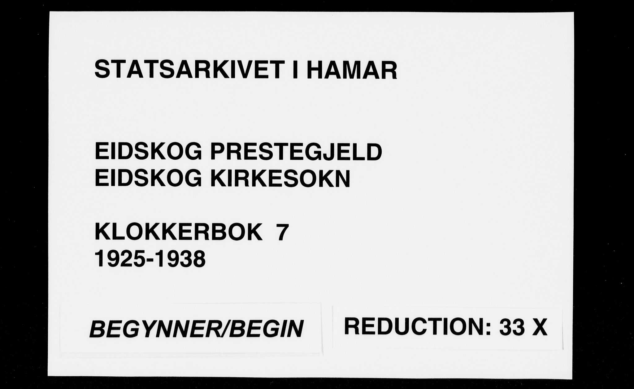 Eidskog prestekontor, SAH/PREST-026/H/Ha/Hab/L0007: Parish register (copy) no. 7, 1925-1938