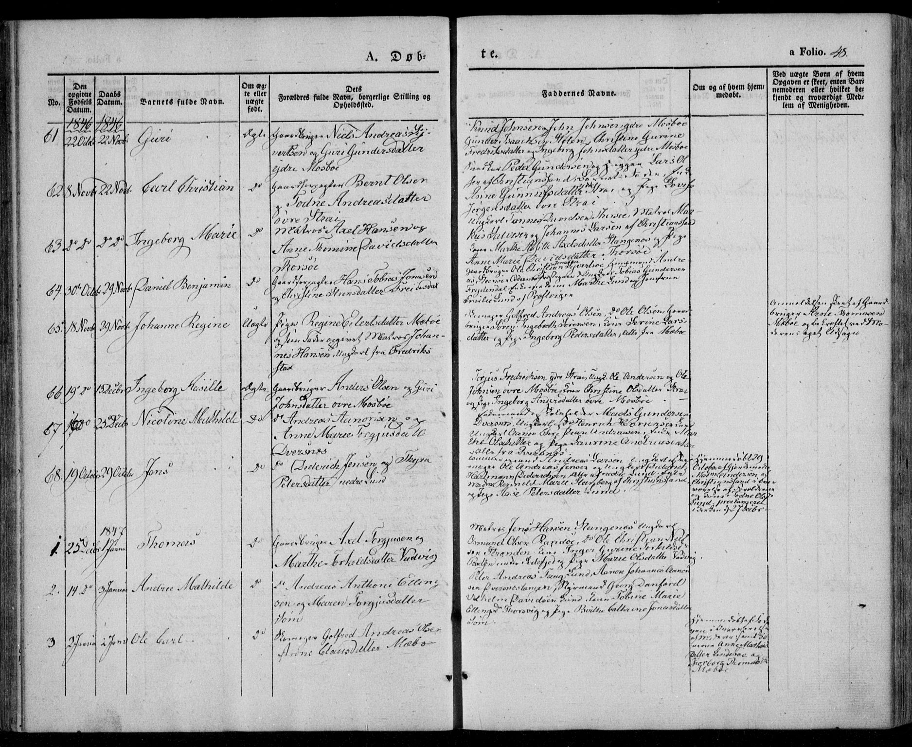 Oddernes sokneprestkontor, SAK/1111-0033/F/Fa/Faa/L0006: Parish register (official) no. A 6, 1838-1851, p. 48