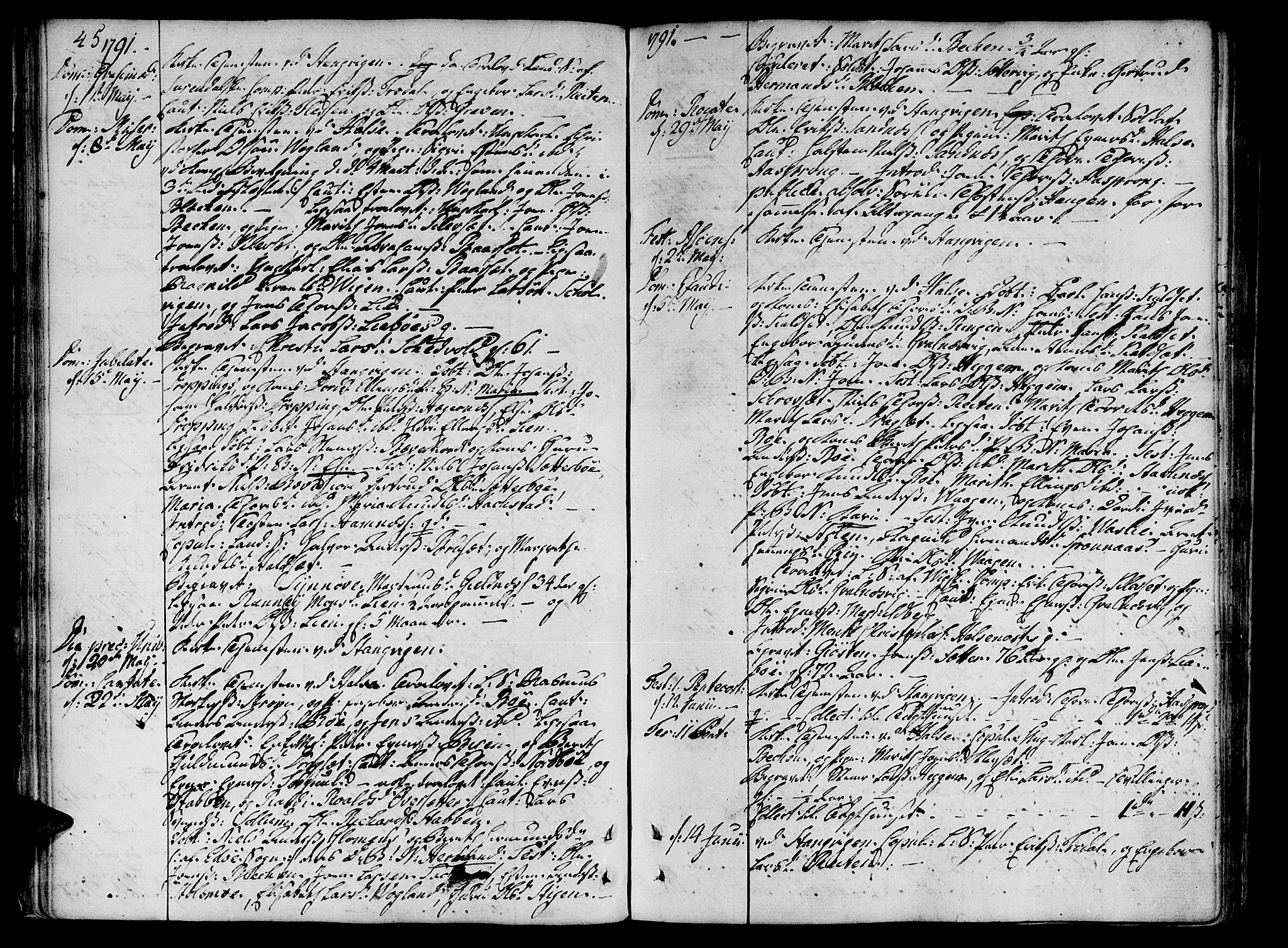 Ministerialprotokoller, klokkerbøker og fødselsregistre - Møre og Romsdal, SAT/A-1454/592/L1022: Parish register (official) no. 592A01, 1784-1819, p. 45