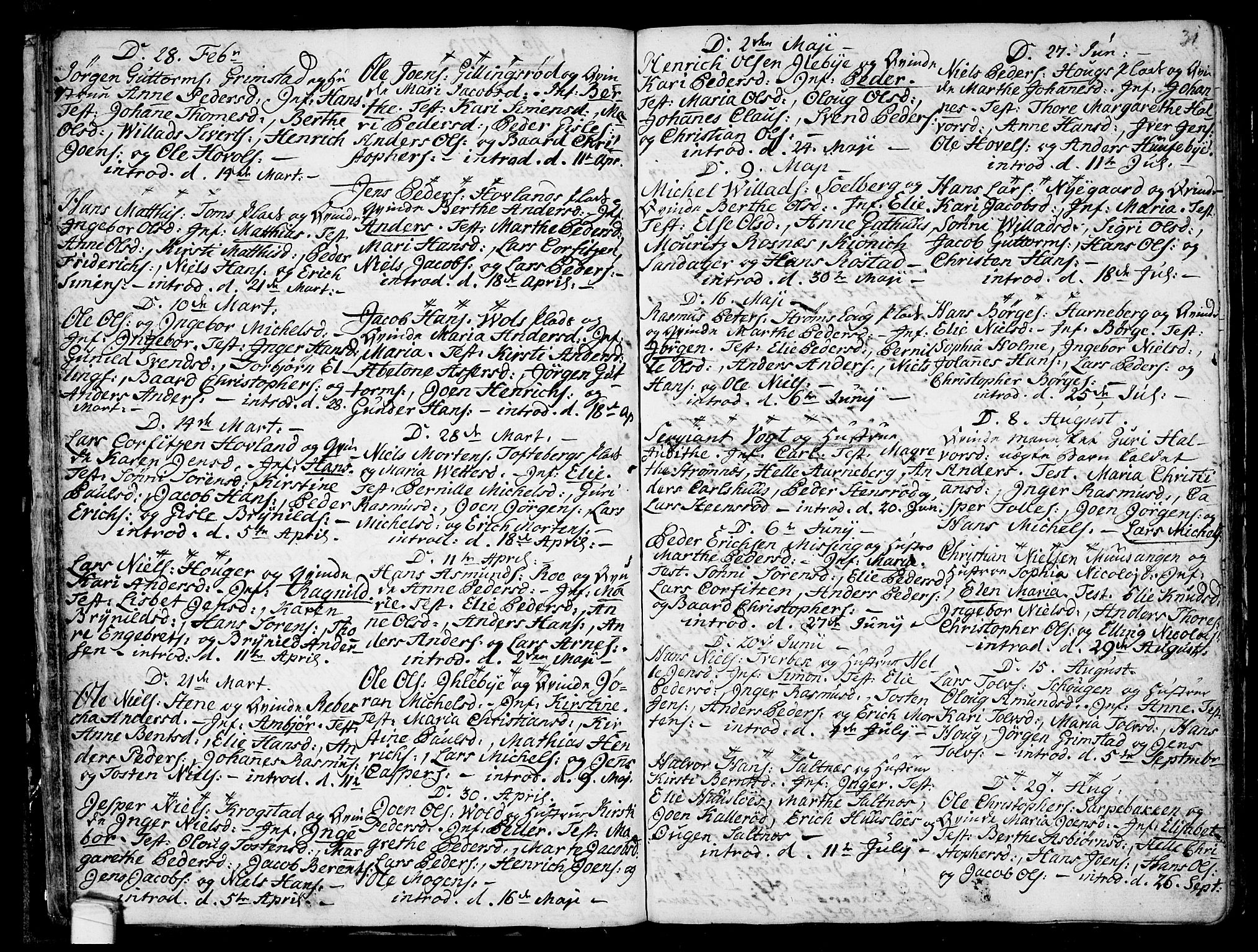 Råde prestekontor kirkebøker, AV/SAO-A-2009/F/Fa/L0002: Parish register (official) no. 2, 1762-1806, p. 31