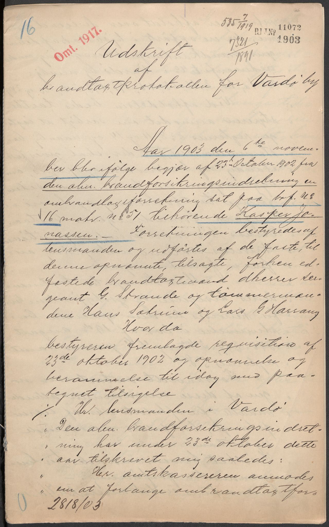 Norges Brannkasse, AV/RA-S-1549/E/Eu/L0012: Branntakster for Vardø, 1846-1944, p. 631