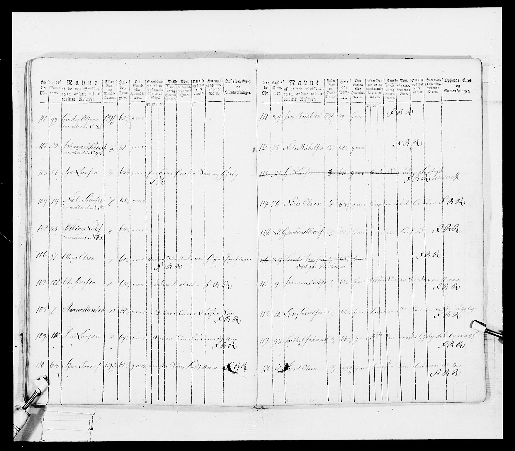 Generalitets- og kommissariatskollegiet, Det kongelige norske kommissariatskollegium, AV/RA-EA-5420/E/Eh/L0099: Bergenhusiske nasjonale infanteriregiment, 1812, p. 547