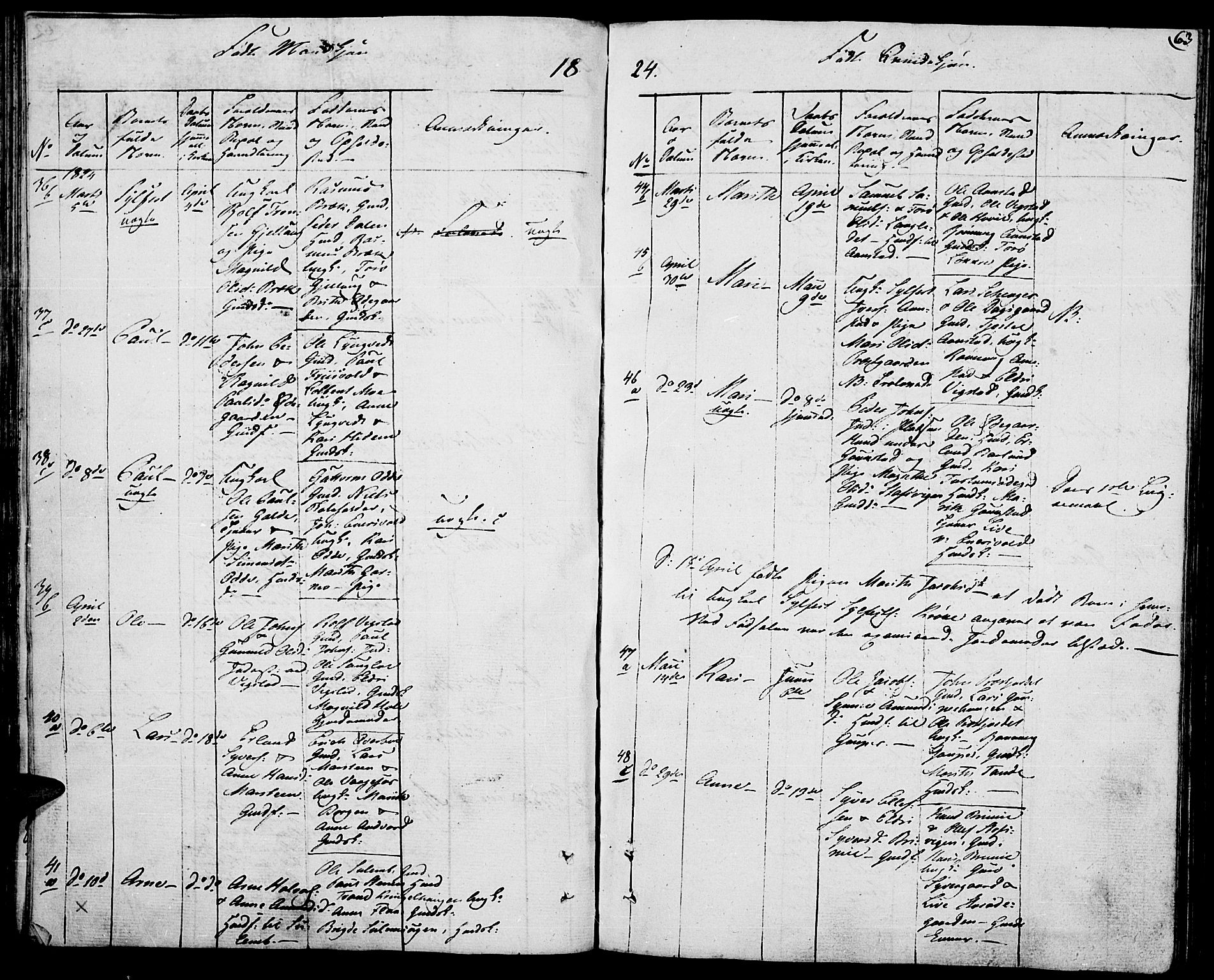 Lom prestekontor, AV/SAH-PREST-070/K/L0003: Parish register (official) no. 3, 1801-1825, p. 63