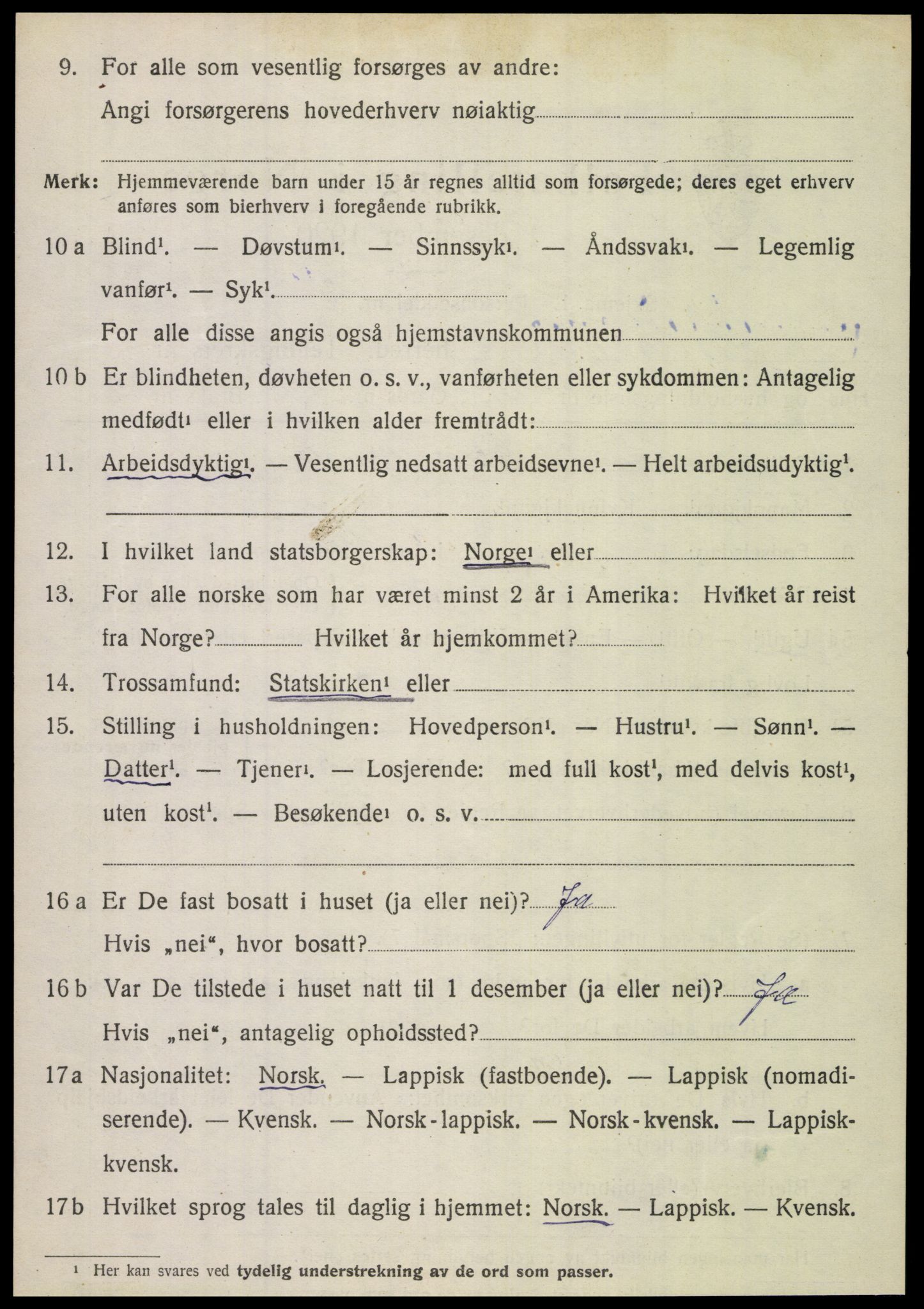 SAT, 1920 census for Leiranger, 1920, p. 2036