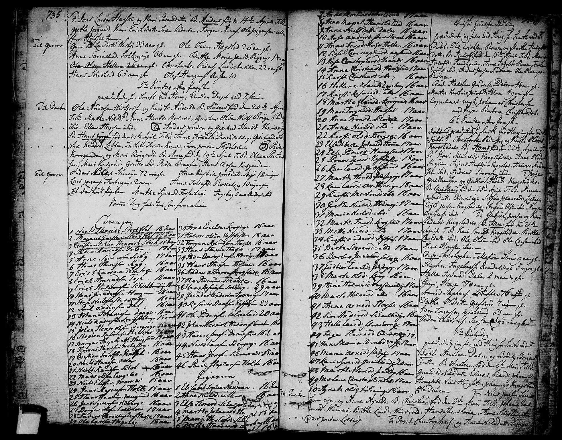 Eiker kirkebøker, SAKO/A-4/F/Fa/L0008: Parish register (official) no. I 8, 1764-1788, p. 735-736