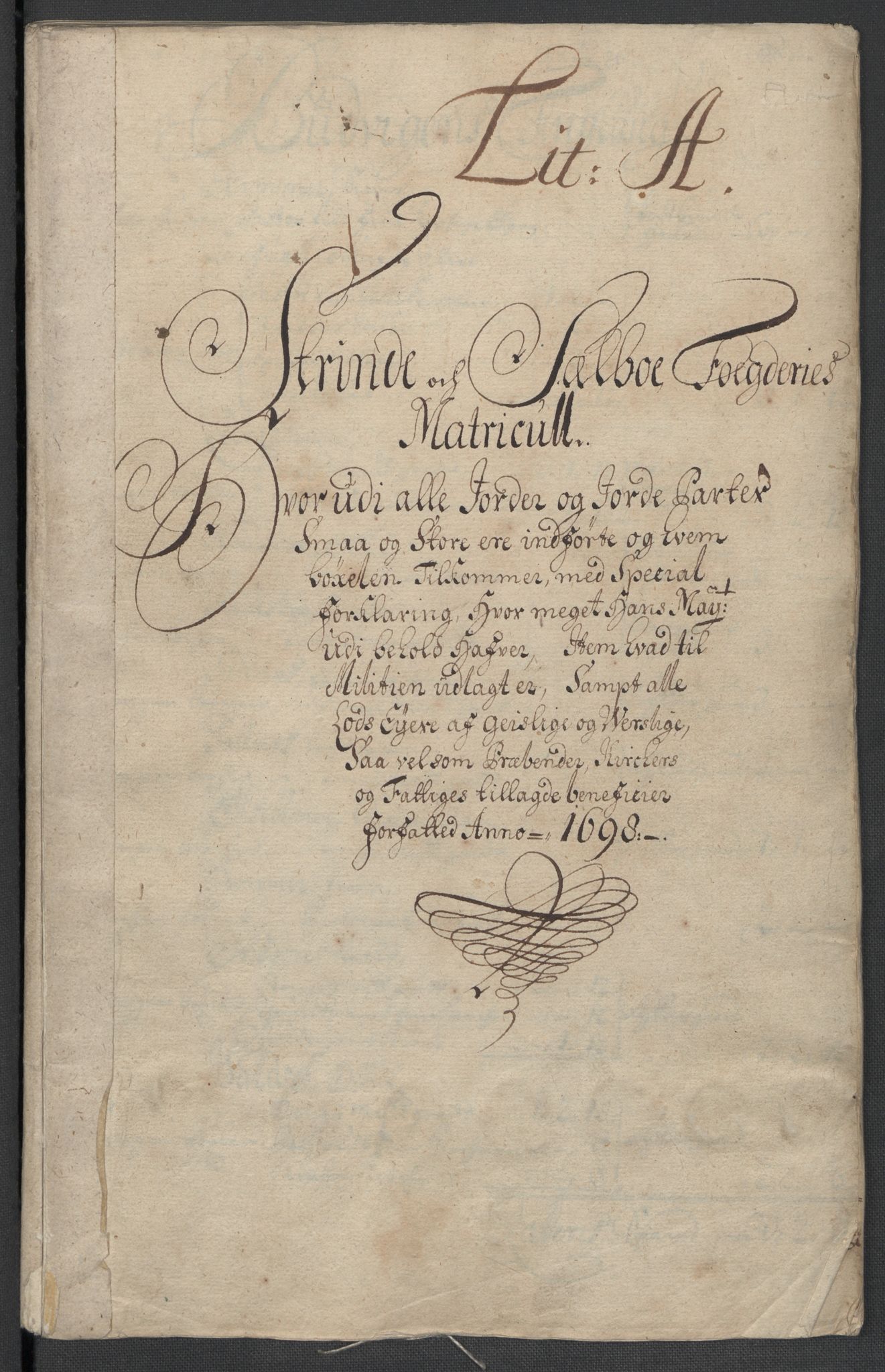 Rentekammeret inntil 1814, Reviderte regnskaper, Fogderegnskap, RA/EA-4092/R61/L4107: Fogderegnskap Strinda og Selbu, 1698-1700, p. 27