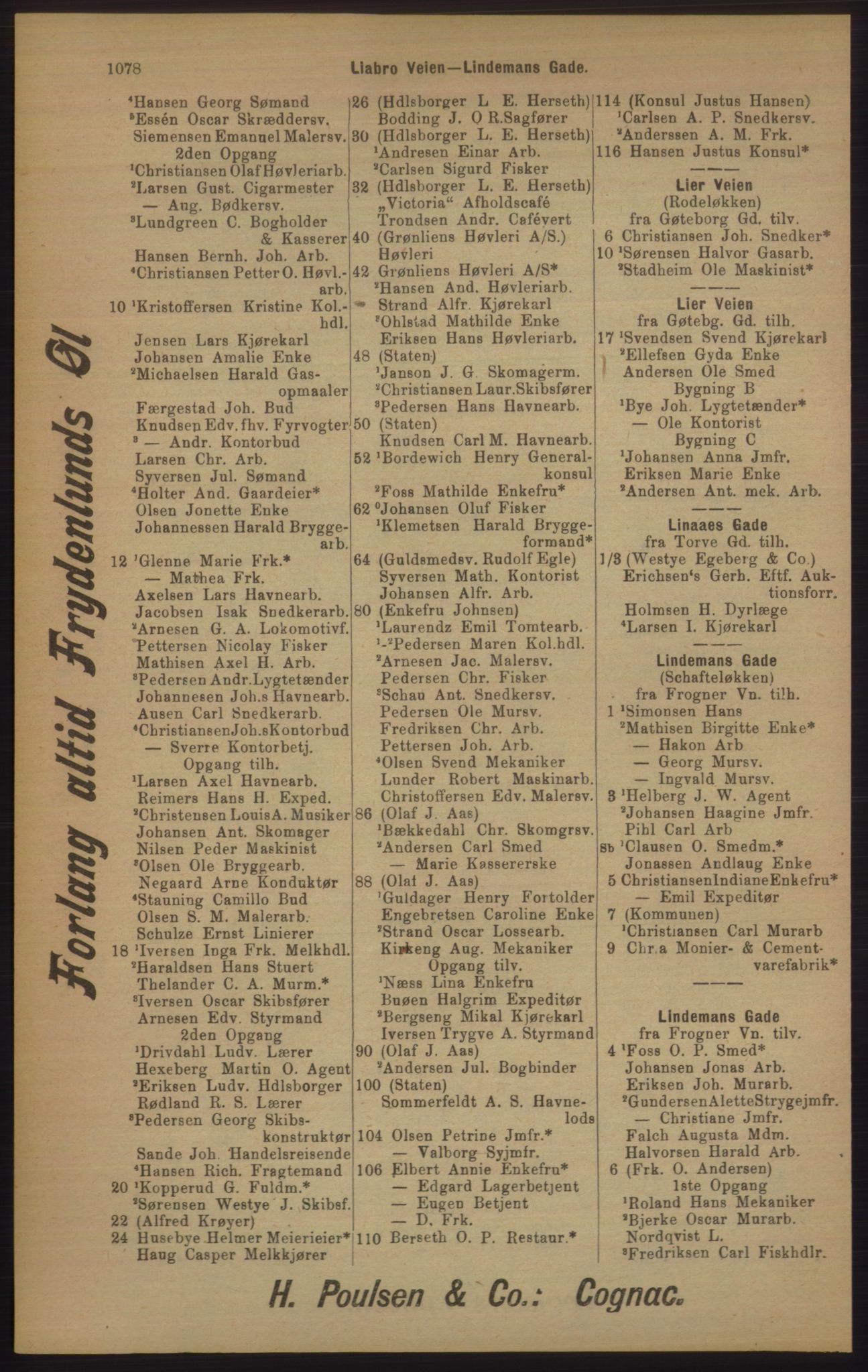 Kristiania/Oslo adressebok, PUBL/-, 1905, p. 1078