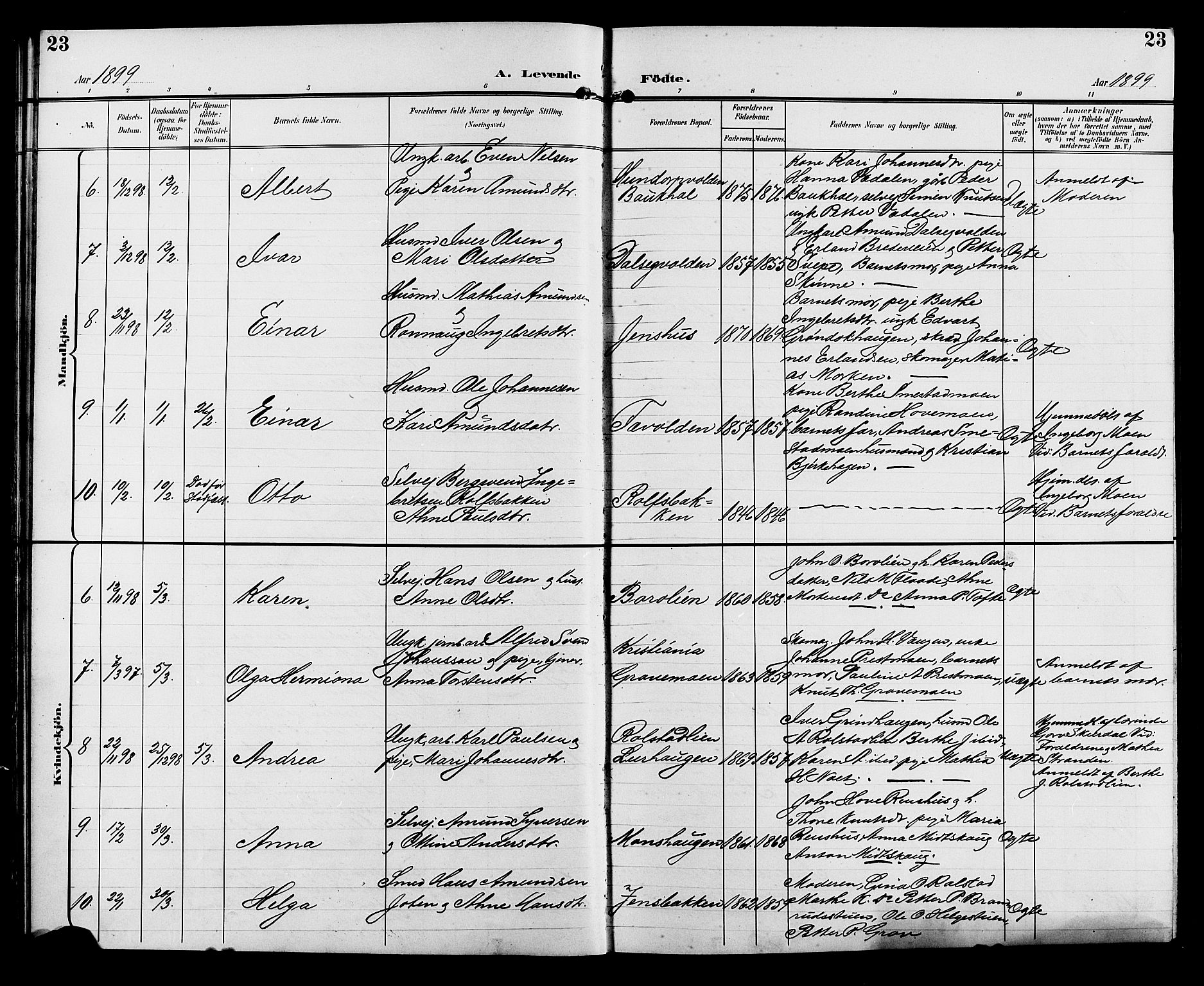 Sør-Fron prestekontor, SAH/PREST-010/H/Ha/Hab/L0004: Parish register (copy) no. 4, 1896-1911, p. 23