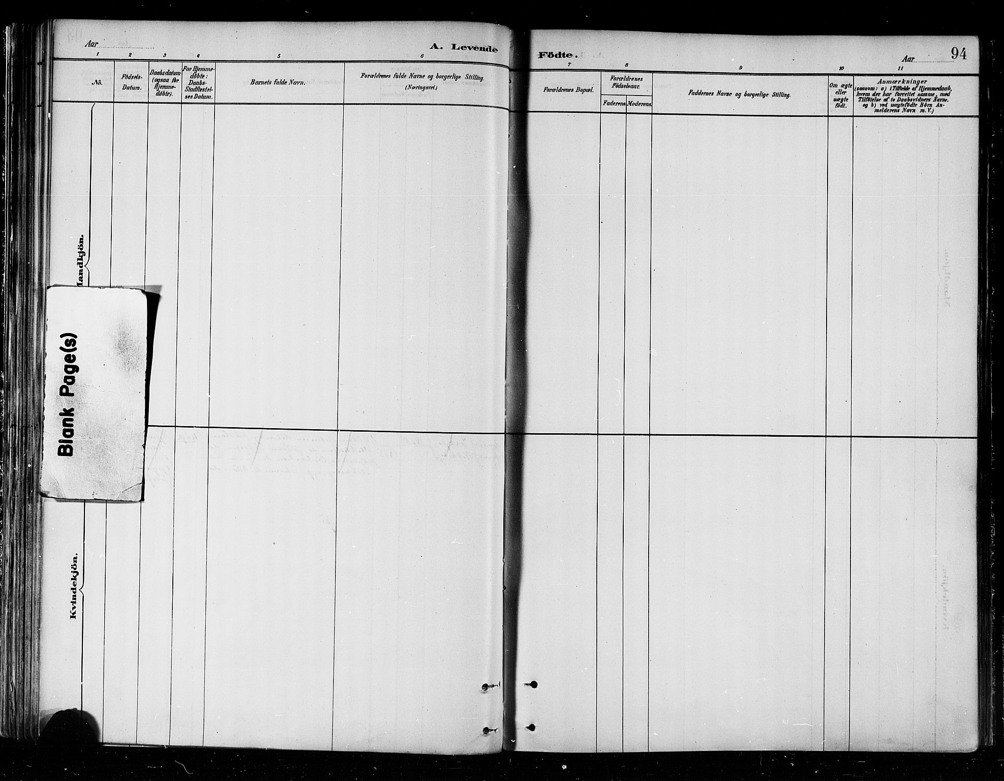 Skjervøy sokneprestkontor, SATØ/S-1300/H/Ha/Haa/L0010kirke: Parish register (official) no. 10, 1887-1898, p. 94