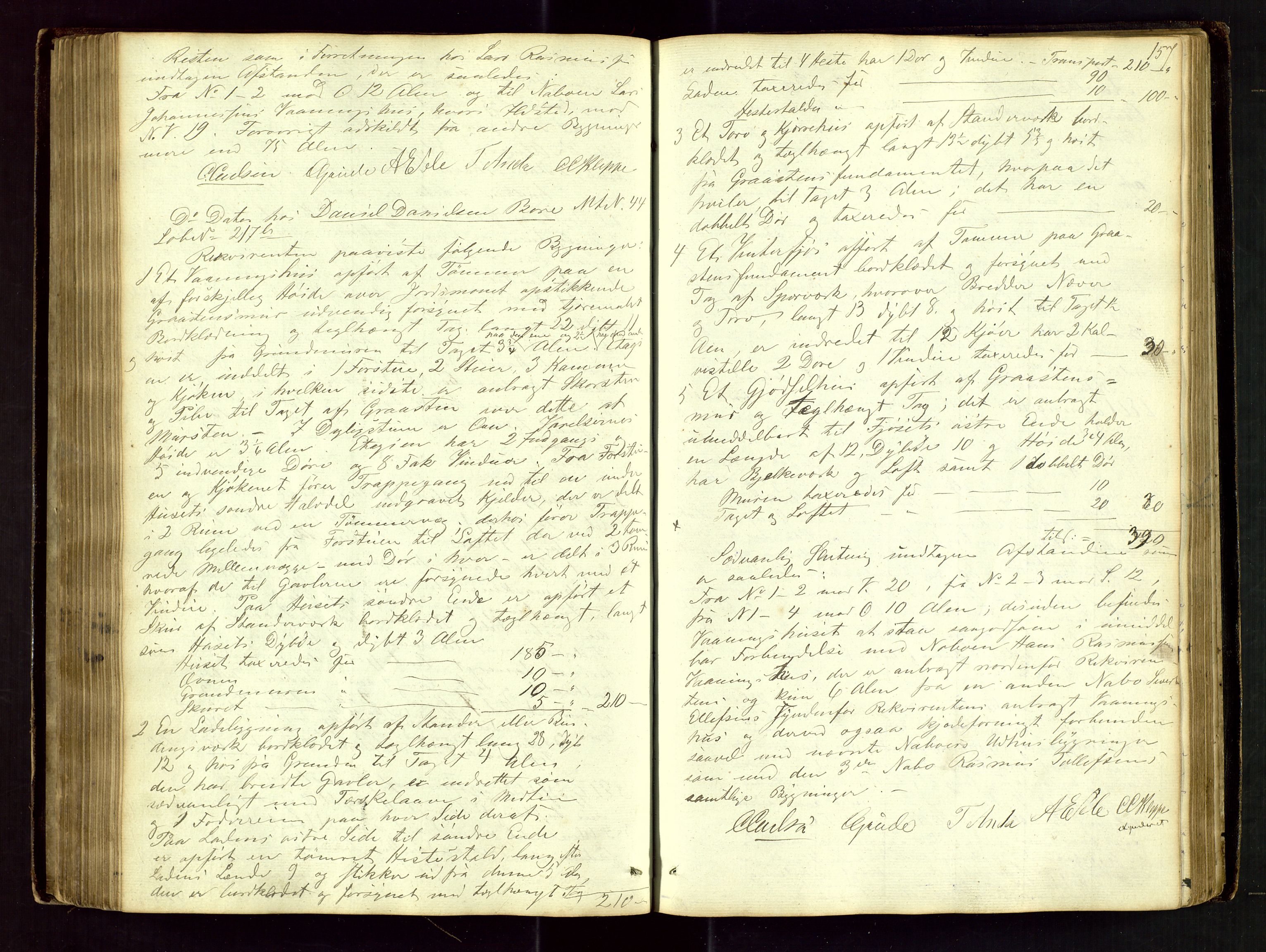 Klepp lensmannskontor, AV/SAST-A-100163/Gob/L0001: "Brandtaxatjons Protocol for Kleps Thinglaug", 1846-1881, p. 156b-157a