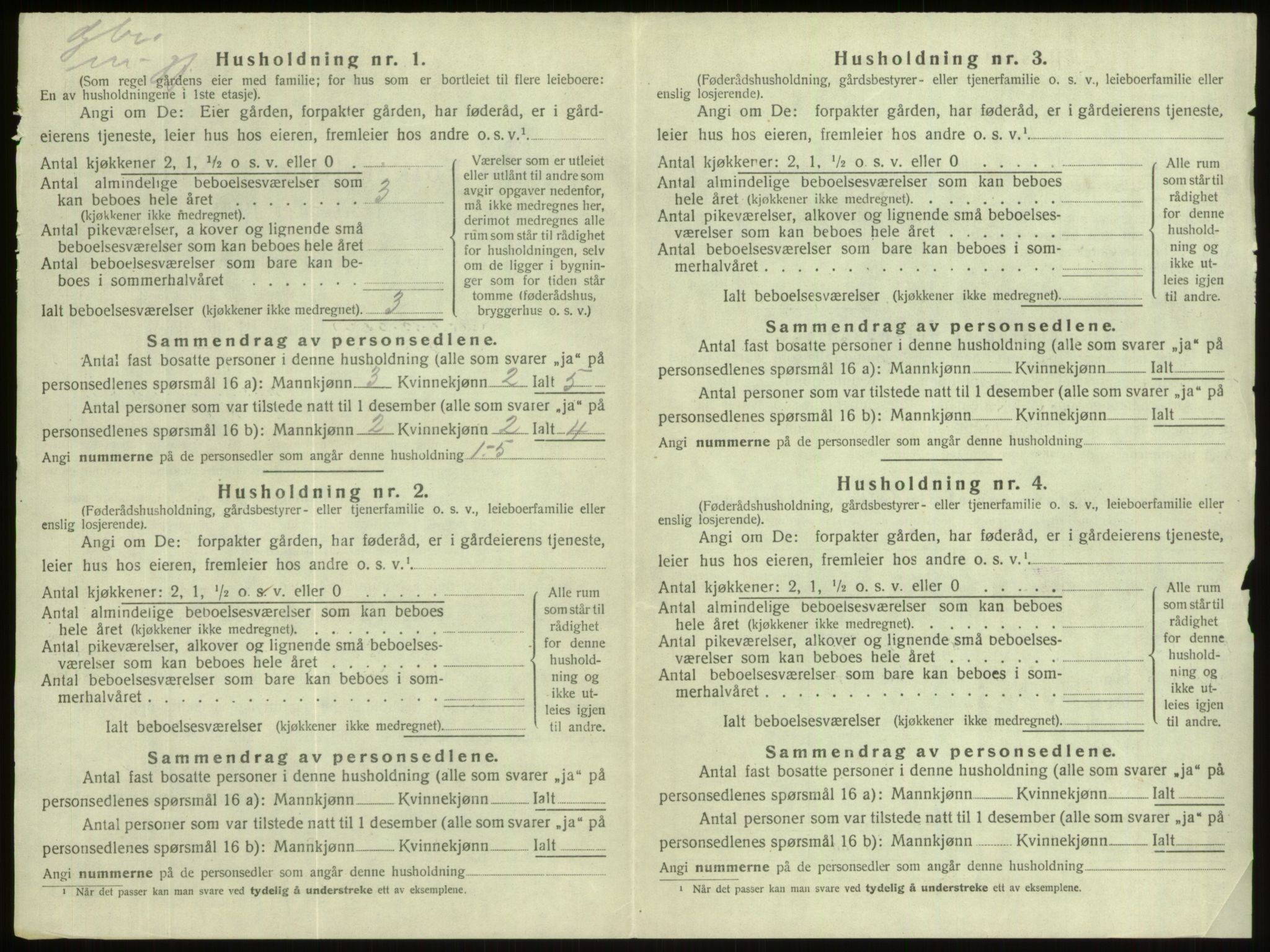 SAB, 1920 census for Gloppen, 1920, p. 912