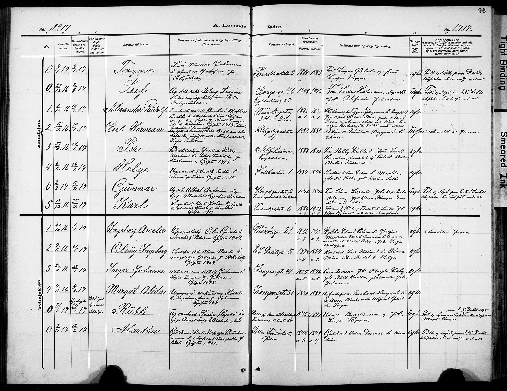 Ministerialprotokoller, klokkerbøker og fødselsregistre - Sør-Trøndelag, SAT/A-1456/601/L0096: Parish register (copy) no. 601C14, 1911-1931, p. 96
