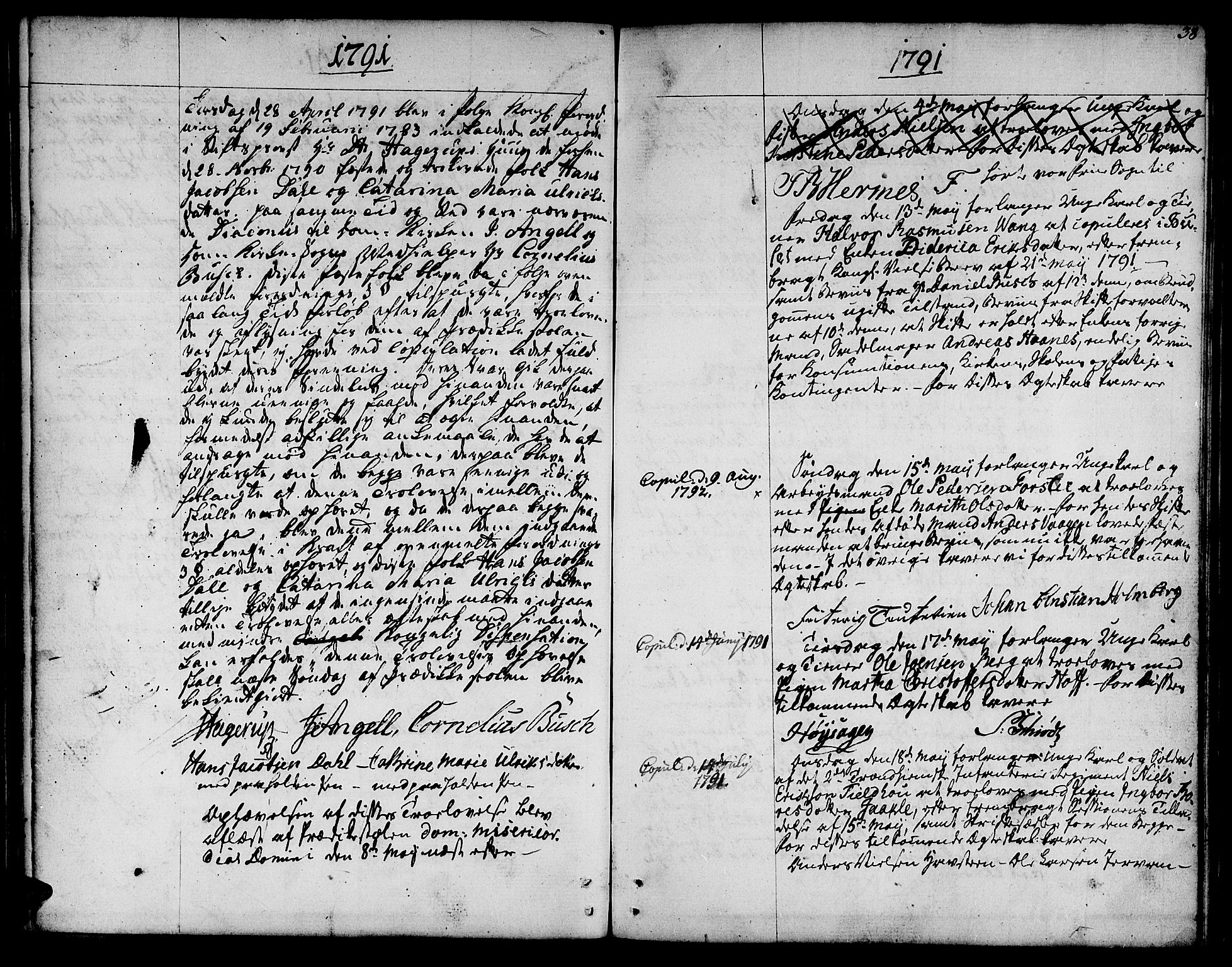 Ministerialprotokoller, klokkerbøker og fødselsregistre - Sør-Trøndelag, SAT/A-1456/601/L0041: Parish register (official) no. 601A09, 1784-1801, p. 38