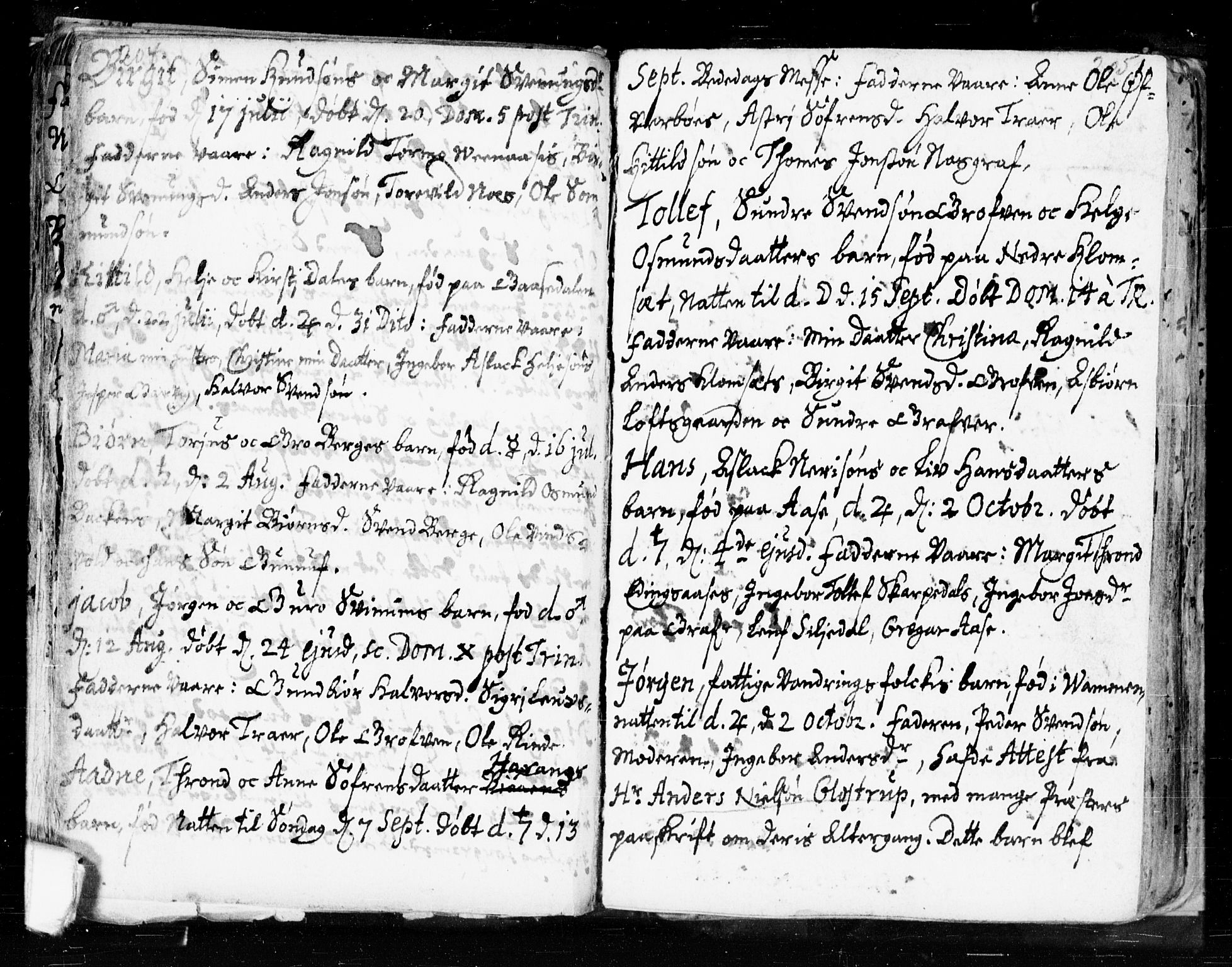 Seljord kirkebøker, SAKO/A-20/F/Fa/L0002: Parish register (official) no. I 2, 1689-1713, p. 204-205