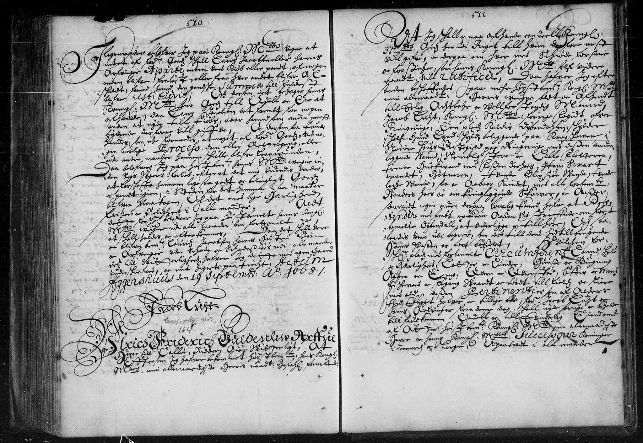 Stattholderembetet 1572-1771, AV/RA-EA-2870/Bb/L0007: Skjøteprotokoll, 1663-1668, p. 510-511