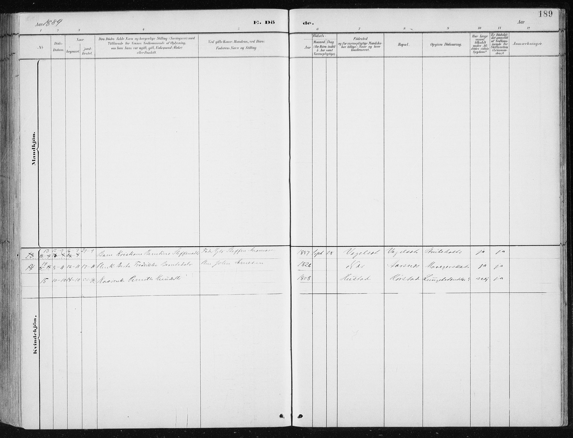 Ministerialprotokoller, klokkerbøker og fødselsregistre - Møre og Romsdal, AV/SAT-A-1454/515/L0215: Parish register (copy) no. 515C02, 1884-1906, p. 189