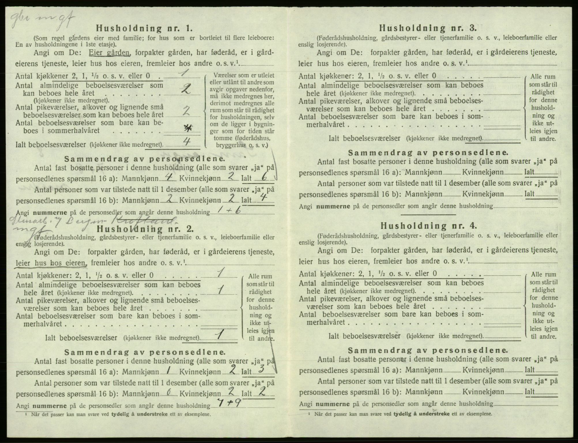 SAB, 1920 census for Samnanger, 1920, p. 462