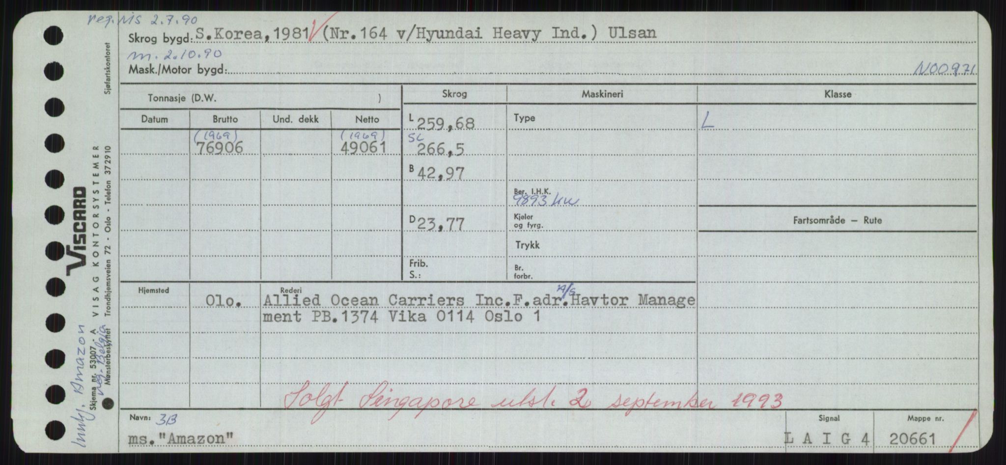 Sjøfartsdirektoratet med forløpere, Skipsmålingen, RA/S-1627/H/Hd/L0001: Fartøy, A-Anv, p. 449