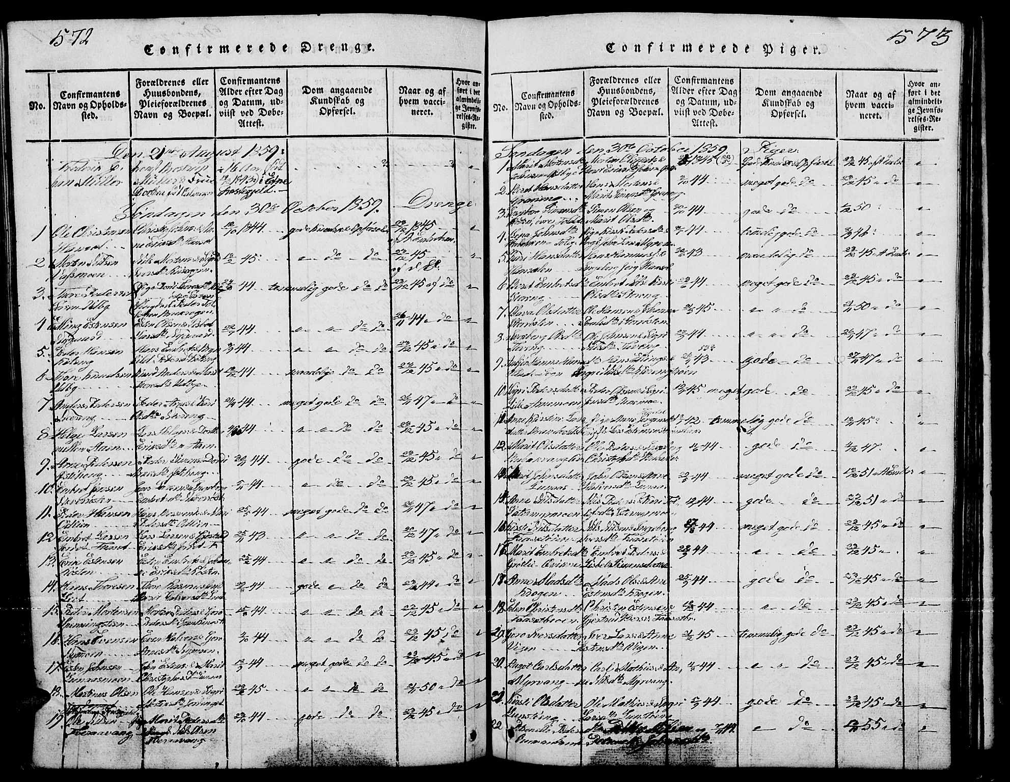 Tynset prestekontor, SAH/PREST-058/H/Ha/Hab/L0001: Parish register (copy) no. 1, 1814-1859, p. 572-573