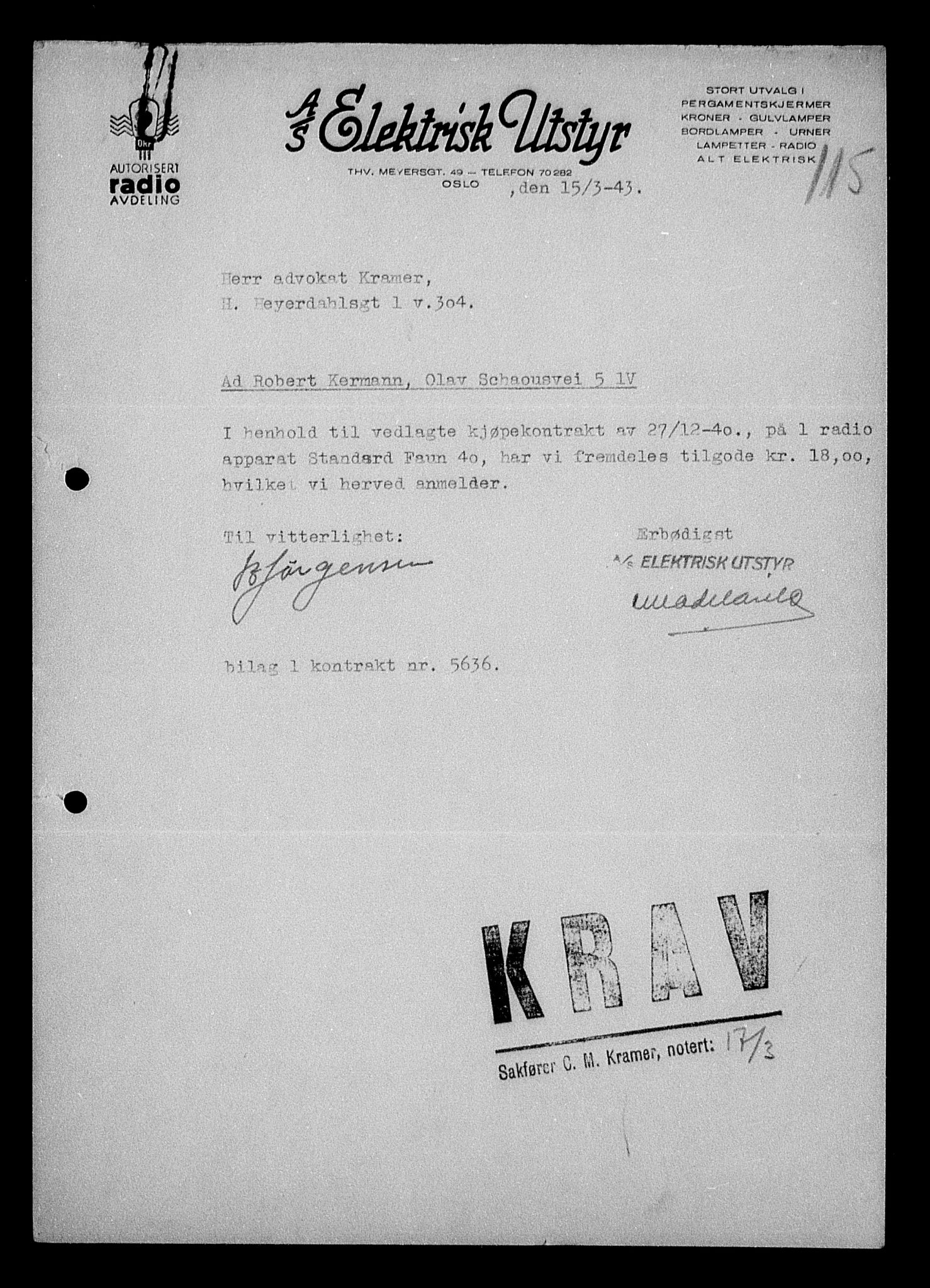 Justisdepartementet, Tilbakeføringskontoret for inndratte formuer, AV/RA-S-1564/H/Hc/Hcc/L0951: --, 1945-1947, p. 133