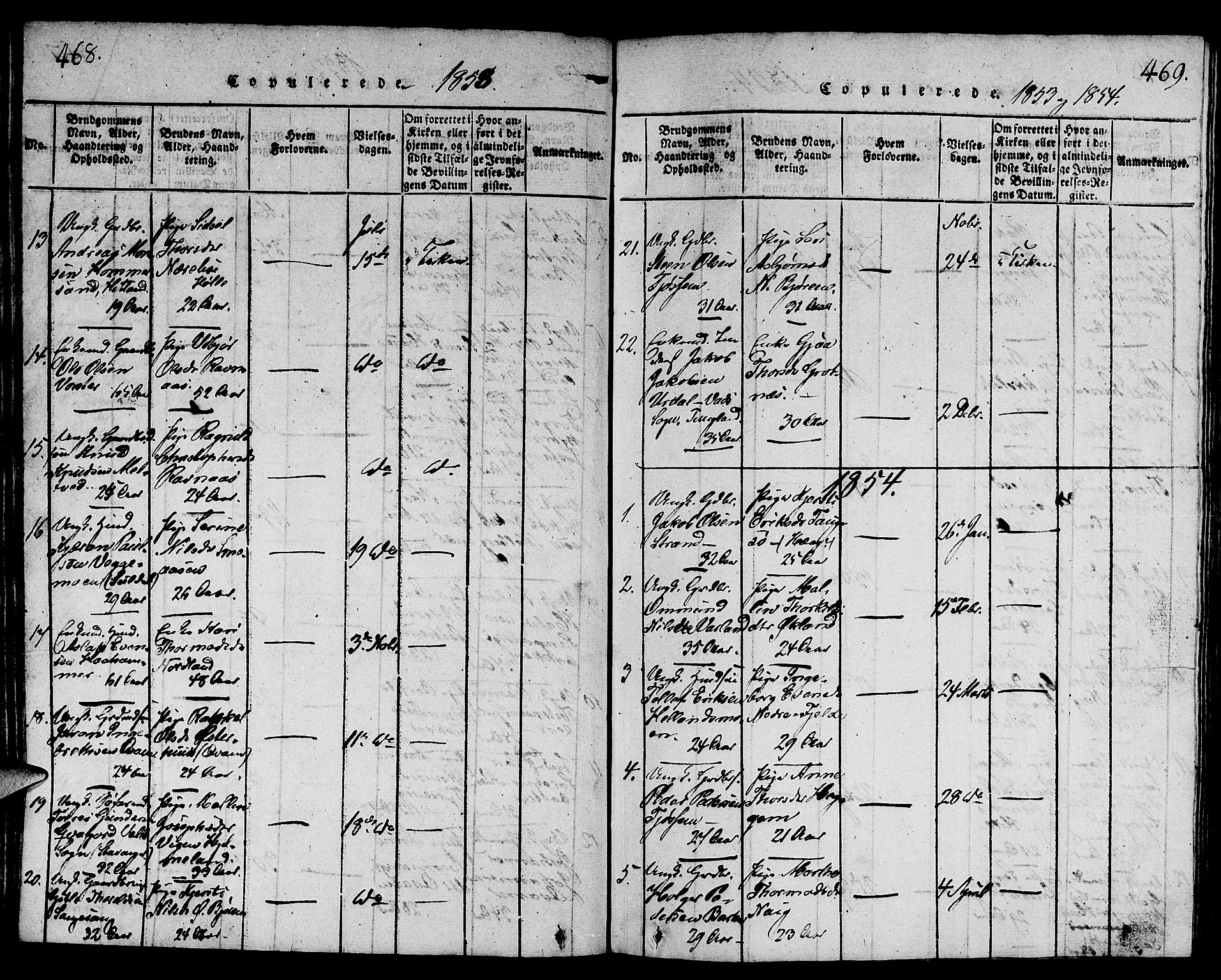 Strand sokneprestkontor, SAST/A-101828/H/Ha/Hab/L0001: Parish register (copy) no. B 1, 1816-1854, p. 468-469