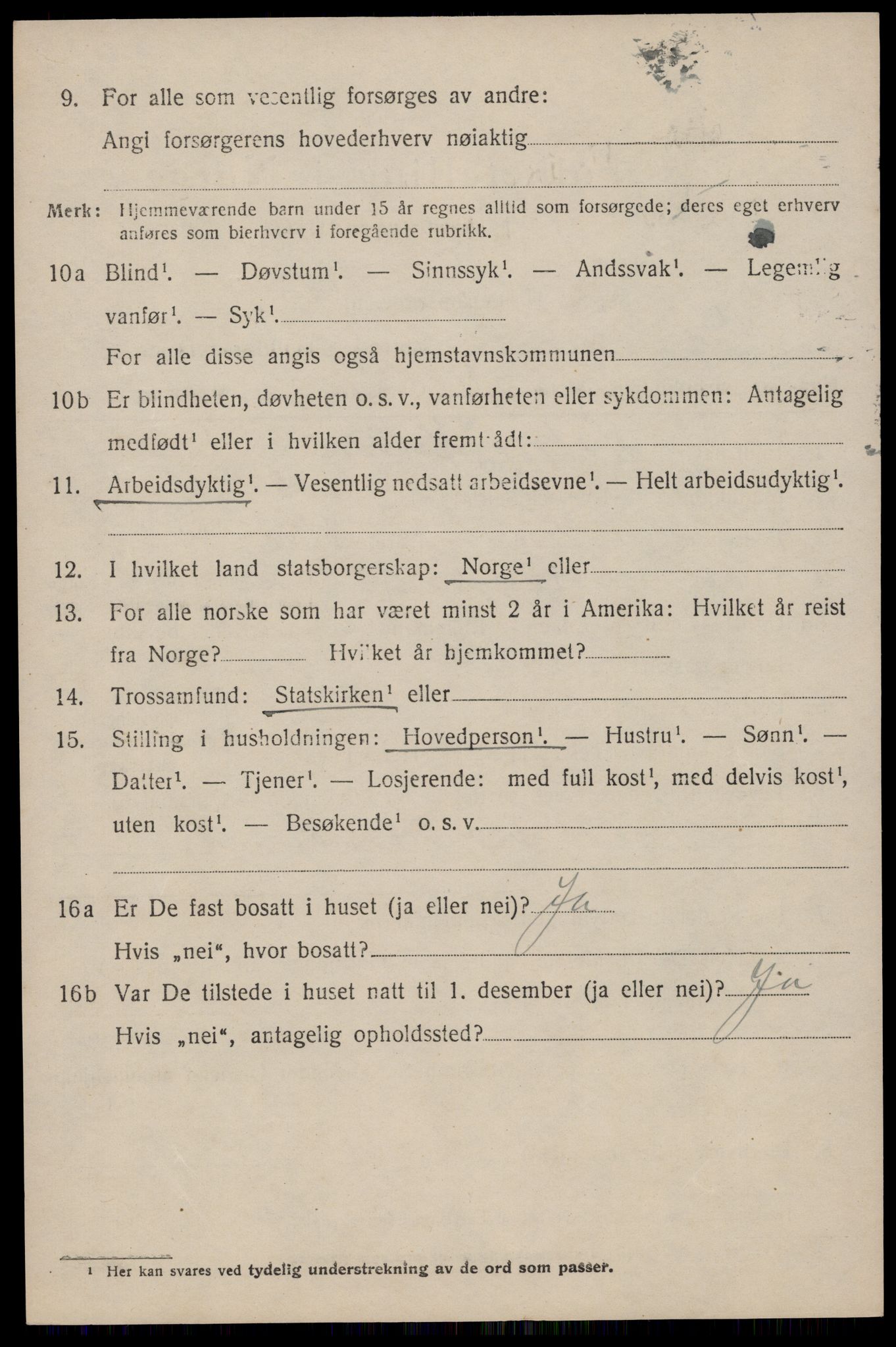 SAST, 1920 census for Høyland, 1920, p. 5719