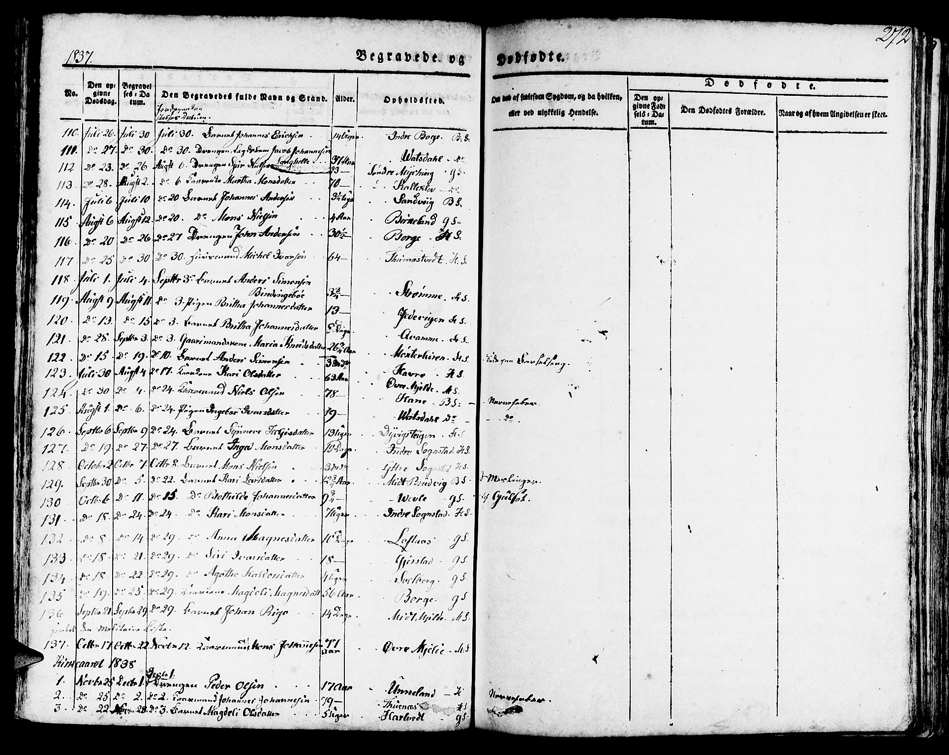 Haus sokneprestembete, AV/SAB-A-75601/H/Haa: Parish register (official) no. A 14, 1827-1838, p. 272