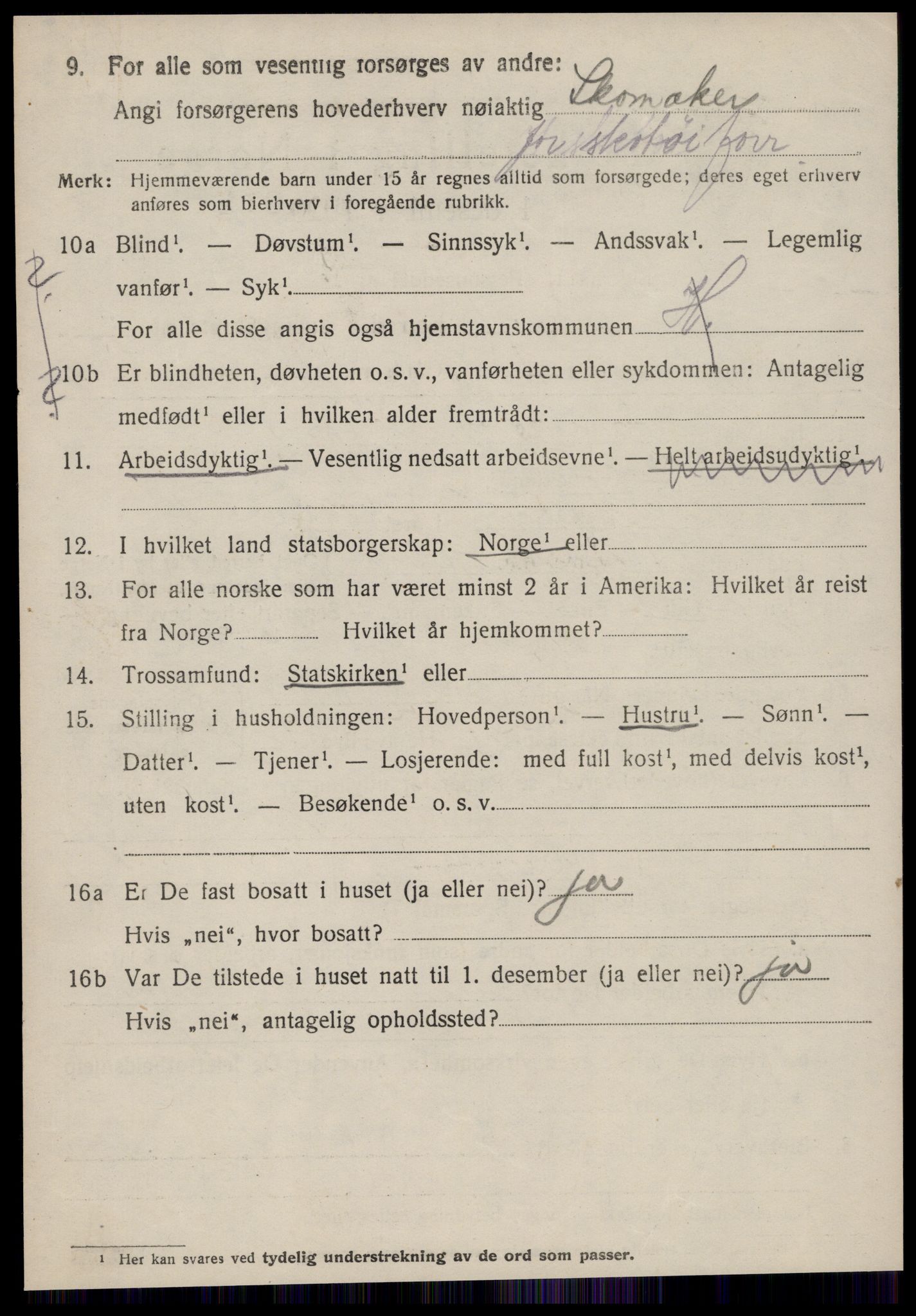 SAT, 1920 census for Hen, 1920, p. 1441