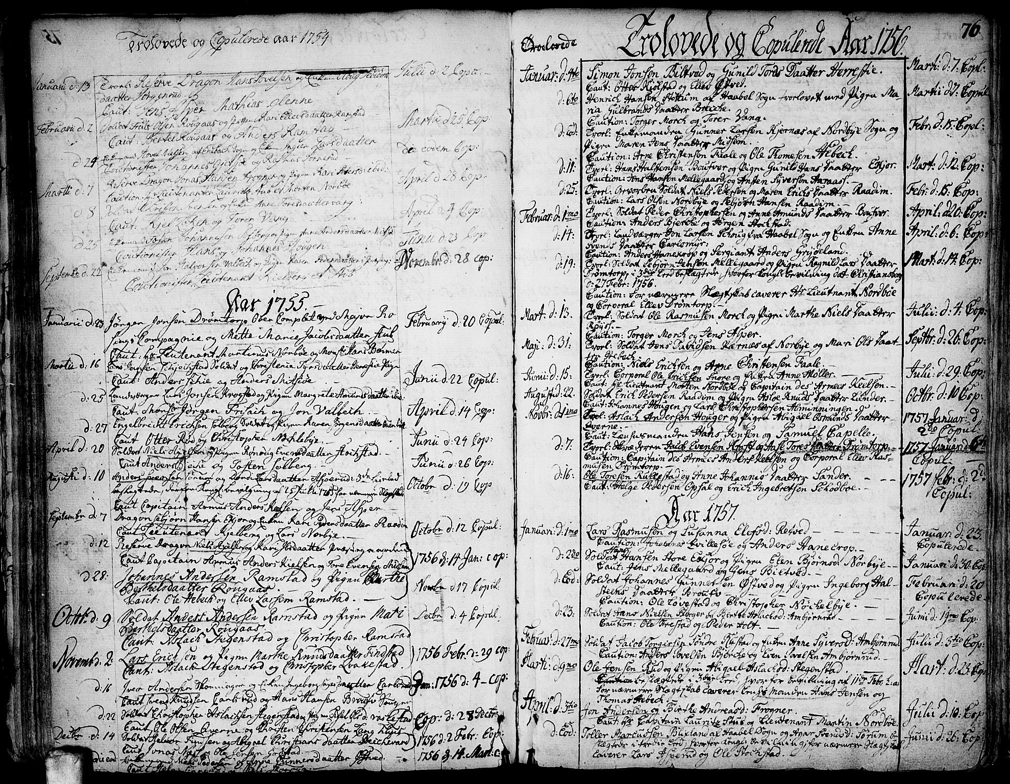 Kråkstad prestekontor Kirkebøker, SAO/A-10125a/F/Fa/L0001: Parish register (official) no. I 1, 1736-1785, p. 76